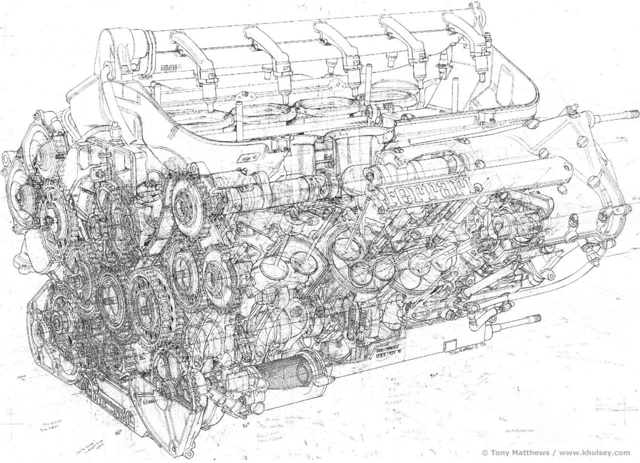 Wallpaper #cttlMpMB3oUMxGFSqj04356 Ferrari Engine Schematics