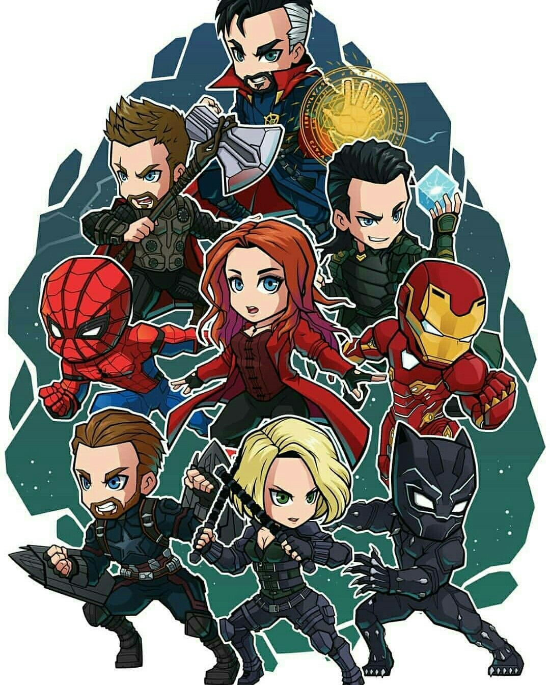 Wallpaper #91cb9 Chibi Avengers Svg Clipart Bundle Cut File for Cricut Instant Download