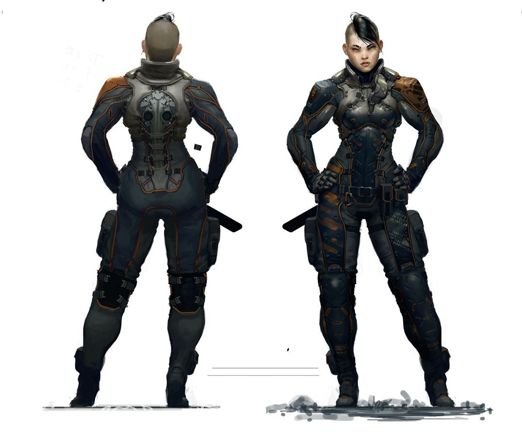 Wallpaper #ZmiMF5MBSpphPi3-4Q91259 Shadowrun Cyberpunk Character Female Armor