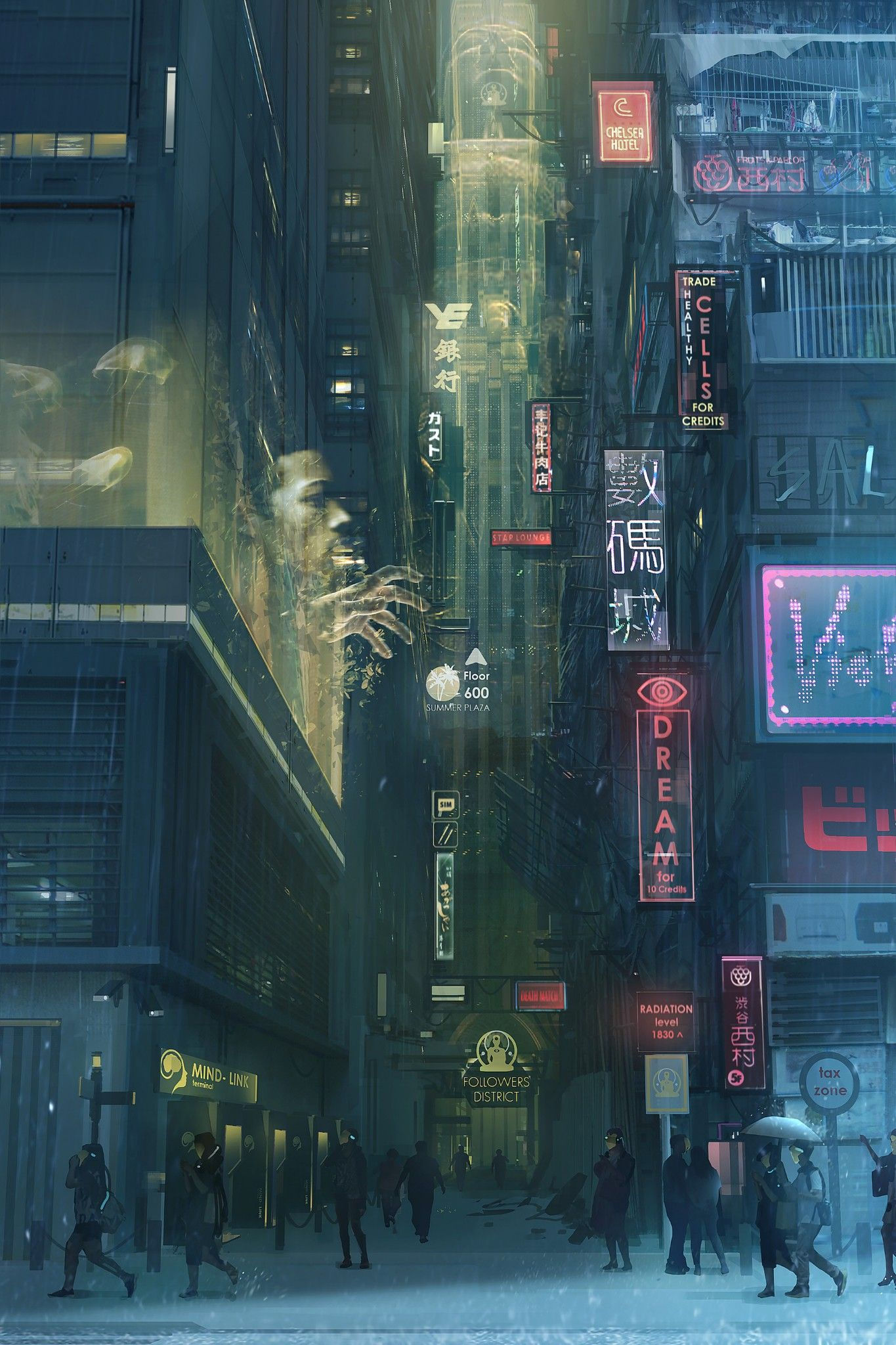 Wallpaper #33Q3wY4B_8f4nGFaV21245 Beyond Human 01 Cyberpunk City Cyberpunk Art Landscape Concept