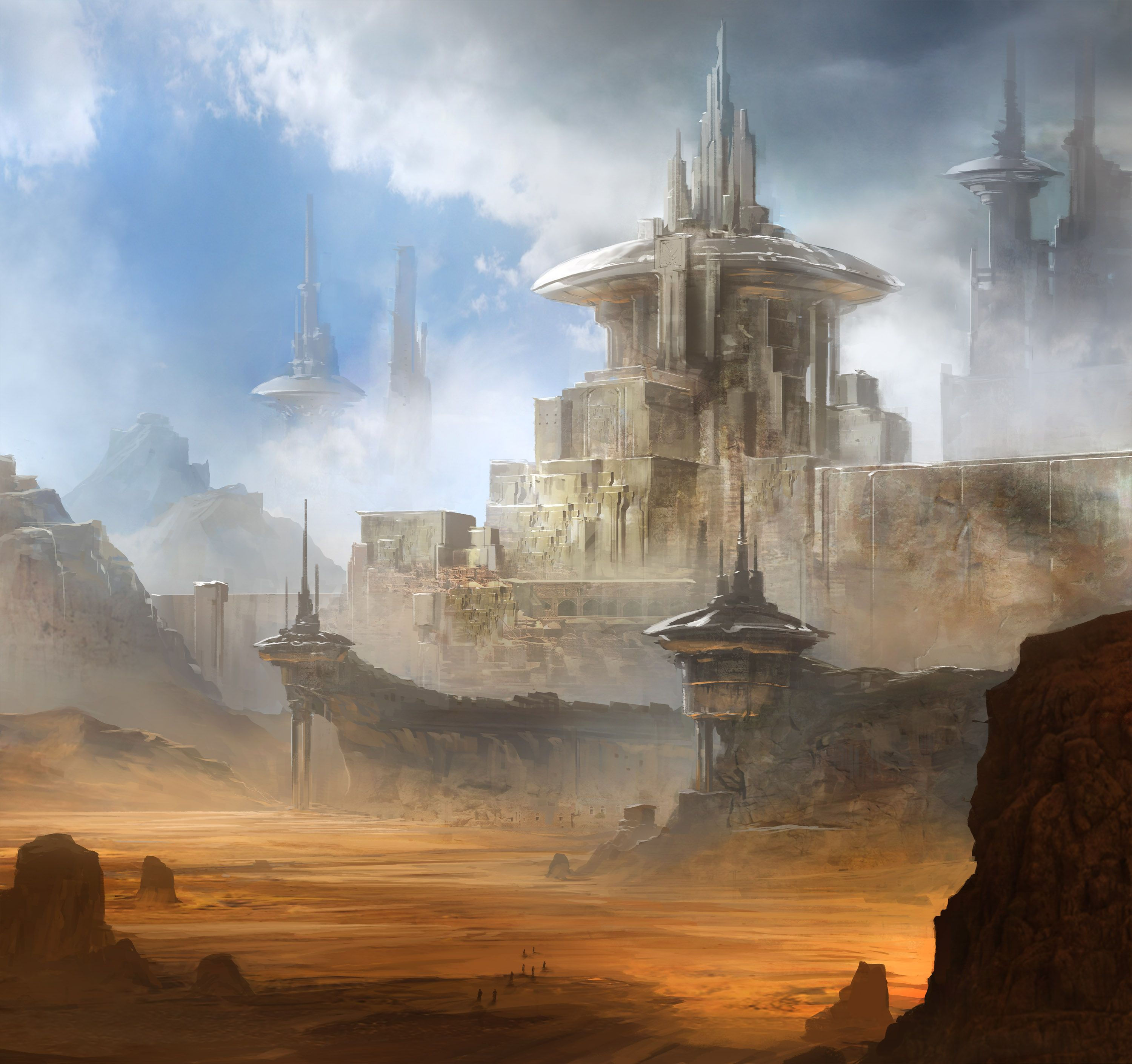 Wallpaper #Ln068o4Bnwiau_P6lQtW20 Desert Ruins by Jbrown67 on Deviantart Sci Fi Landscape Fantasy