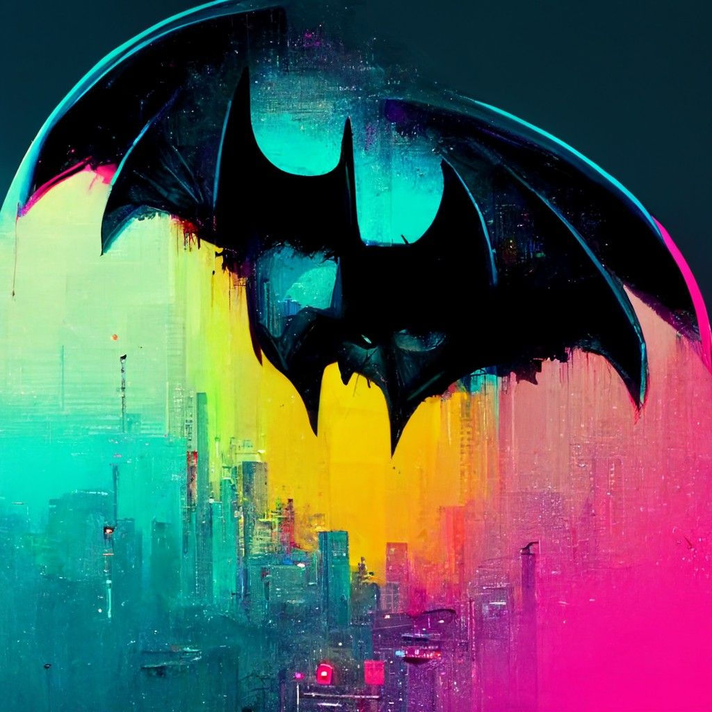 Wallpaper #shyAQJMB8JfcLg2J2fbR286 Cyberpunk Theme Batman Logo in 2022