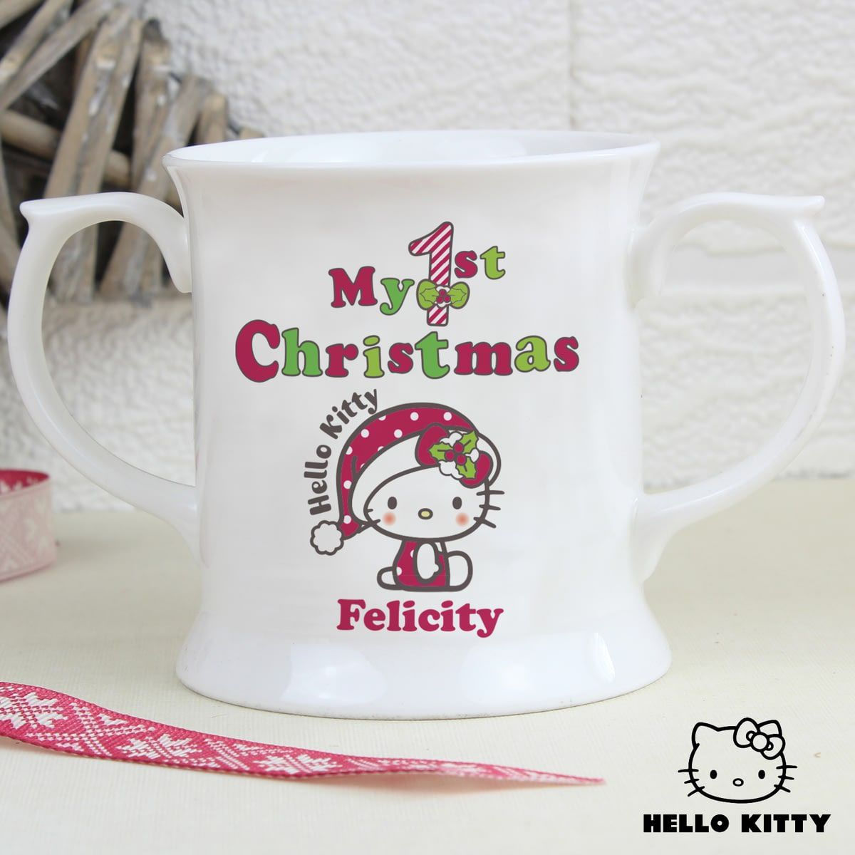 Wallpaper #olgrNJMBzN9vxX34kTtJ252 Personalise This Hello Kitty My 1st Christmas Loving Mug with a Name on