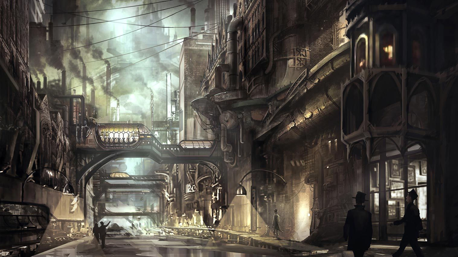 Wallpaper #NWcH9pIBSpphPi3-kYJt110 Bruce Boxleitners Lantern City Steampunk City Steampunk Artwork