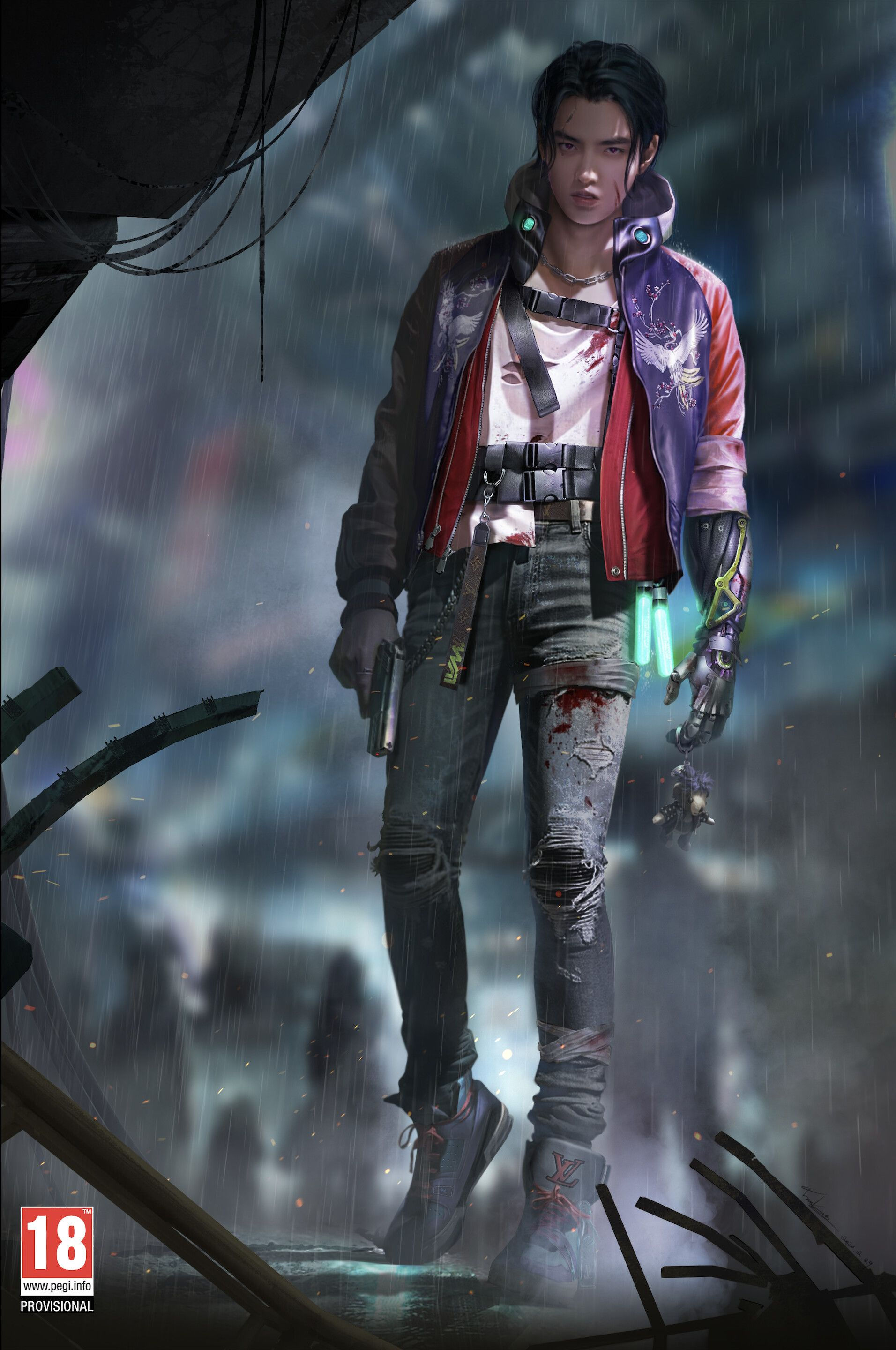 Wallpaper #82hwF5MBSpphPi3-DQ65188 Artstation Cyberpunk Shanghai 2077 Zzz Zzz Cyberpunk Character