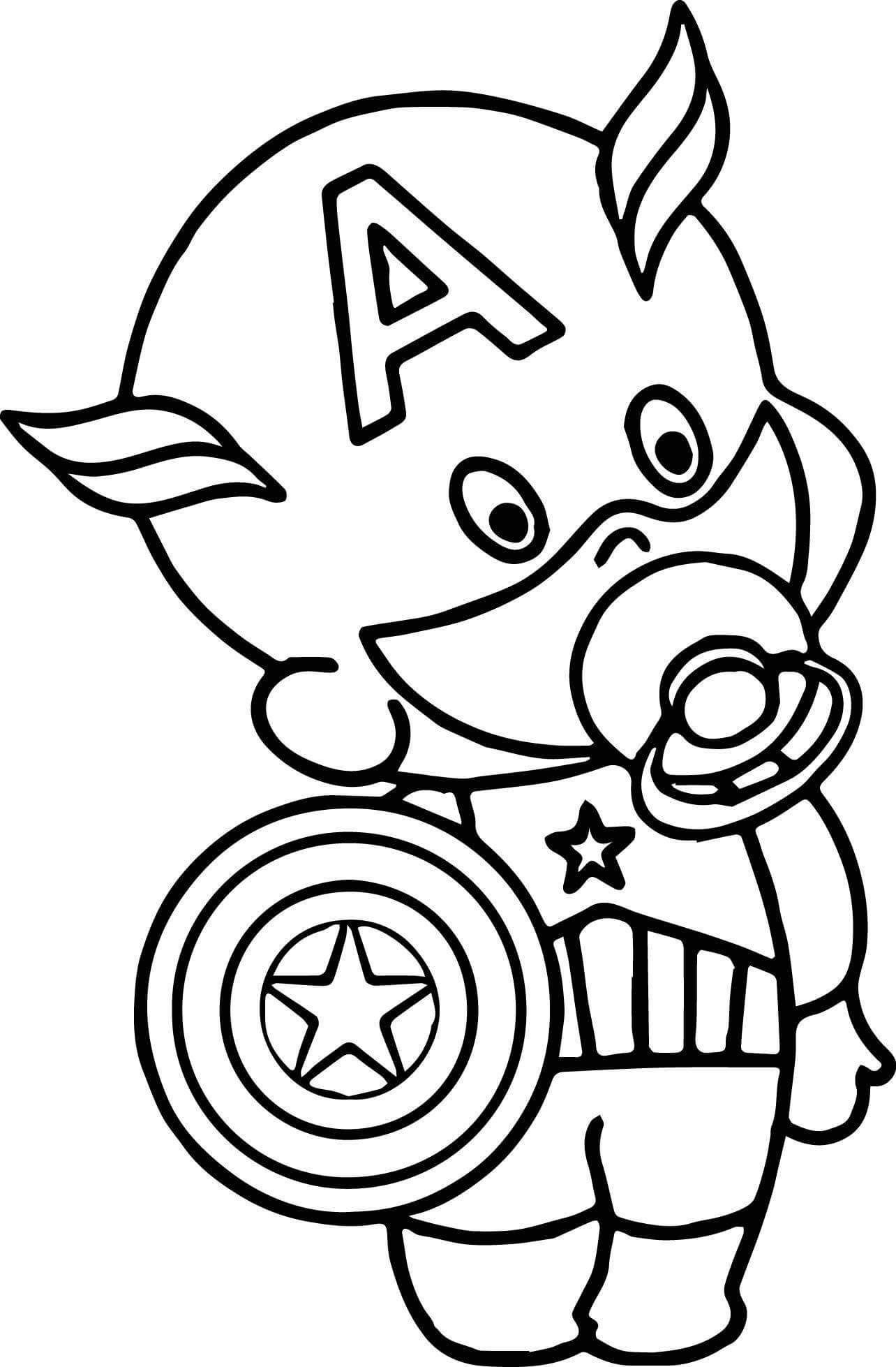 Wallpaper #WxlANo8BtGB6xQ78AKJV27 Baby Captain America Coloring Page Capitao America Para Colorir