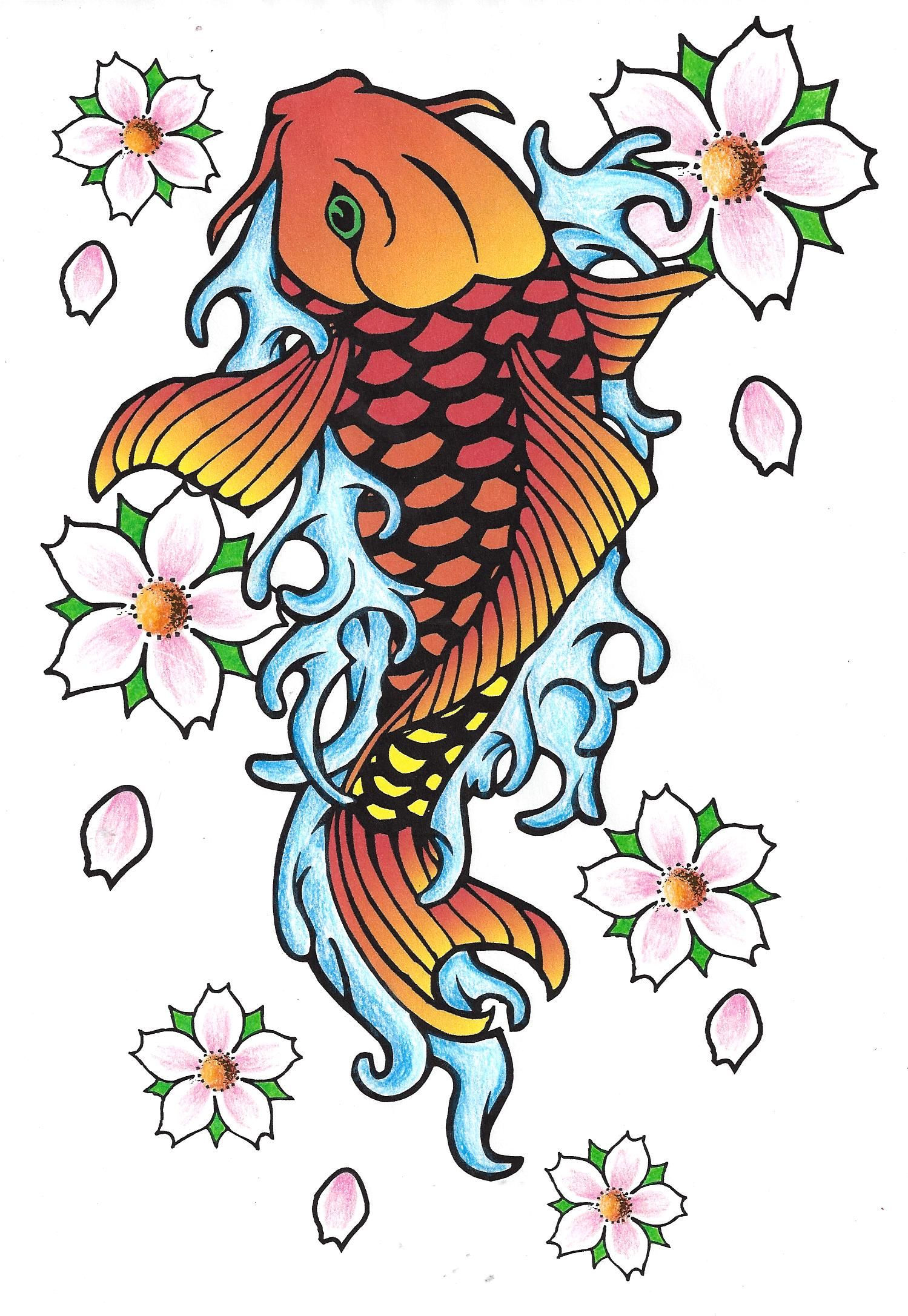 Wallpaper #5e6bc Black Yellow Koi Fish Fish Koi Tattoo Png and Vector with 5016 the