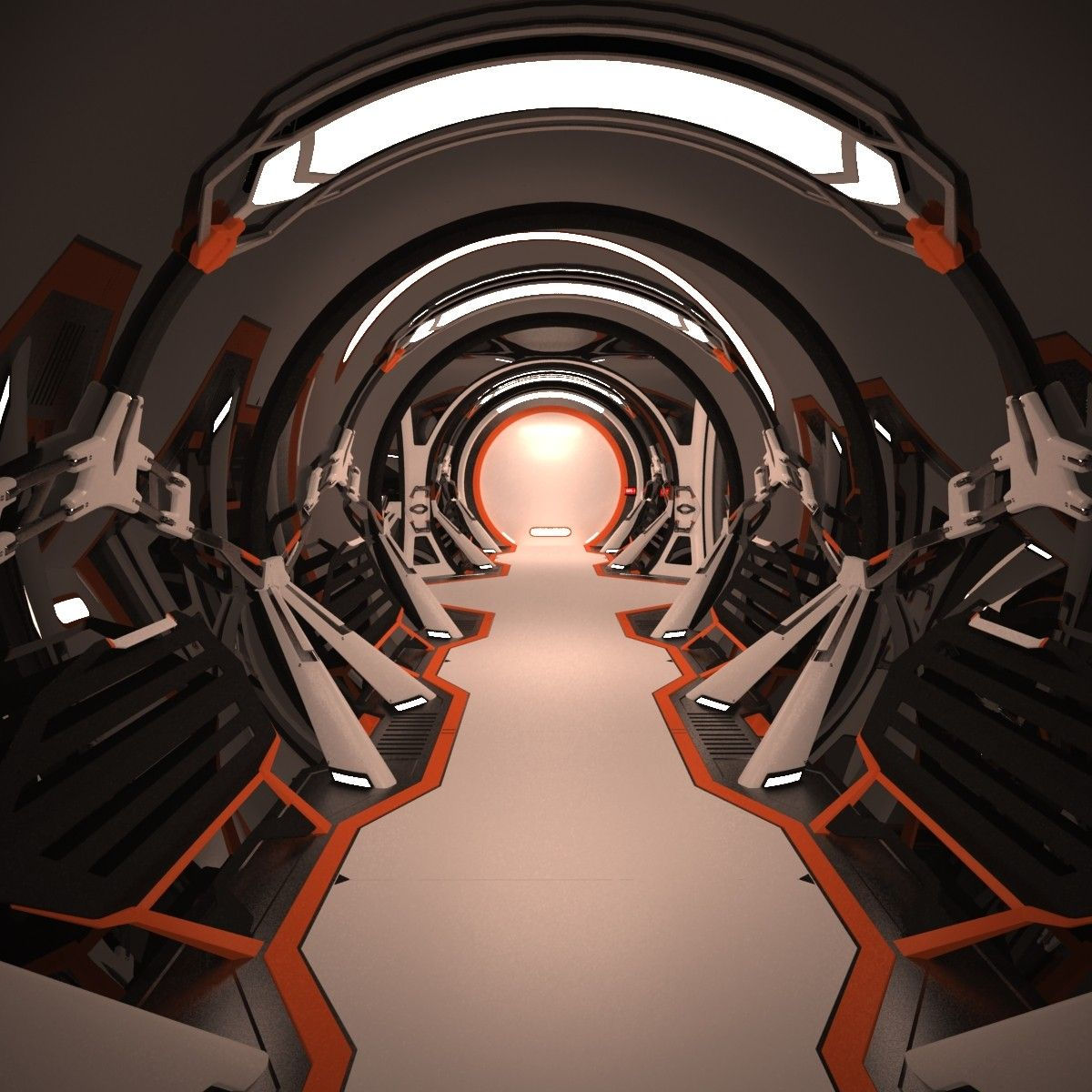 Wallpaper #rxmbHo8BtGB6xQ780nmM2 Maya Sci Fi Spaceship Corridor Interior Spaceship Interior