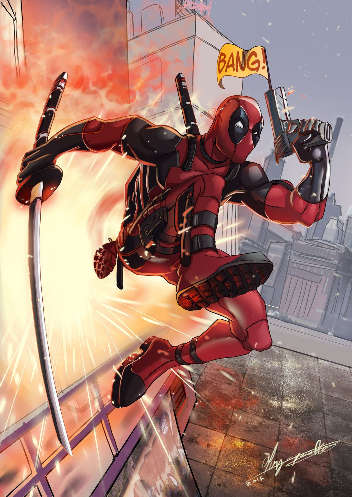 Wallpaper #Xx1nLZMBlOZrFDOkIND767 Deadpool Fan Art Deadpool by Mariam Lamrani Awesomeness Aaa