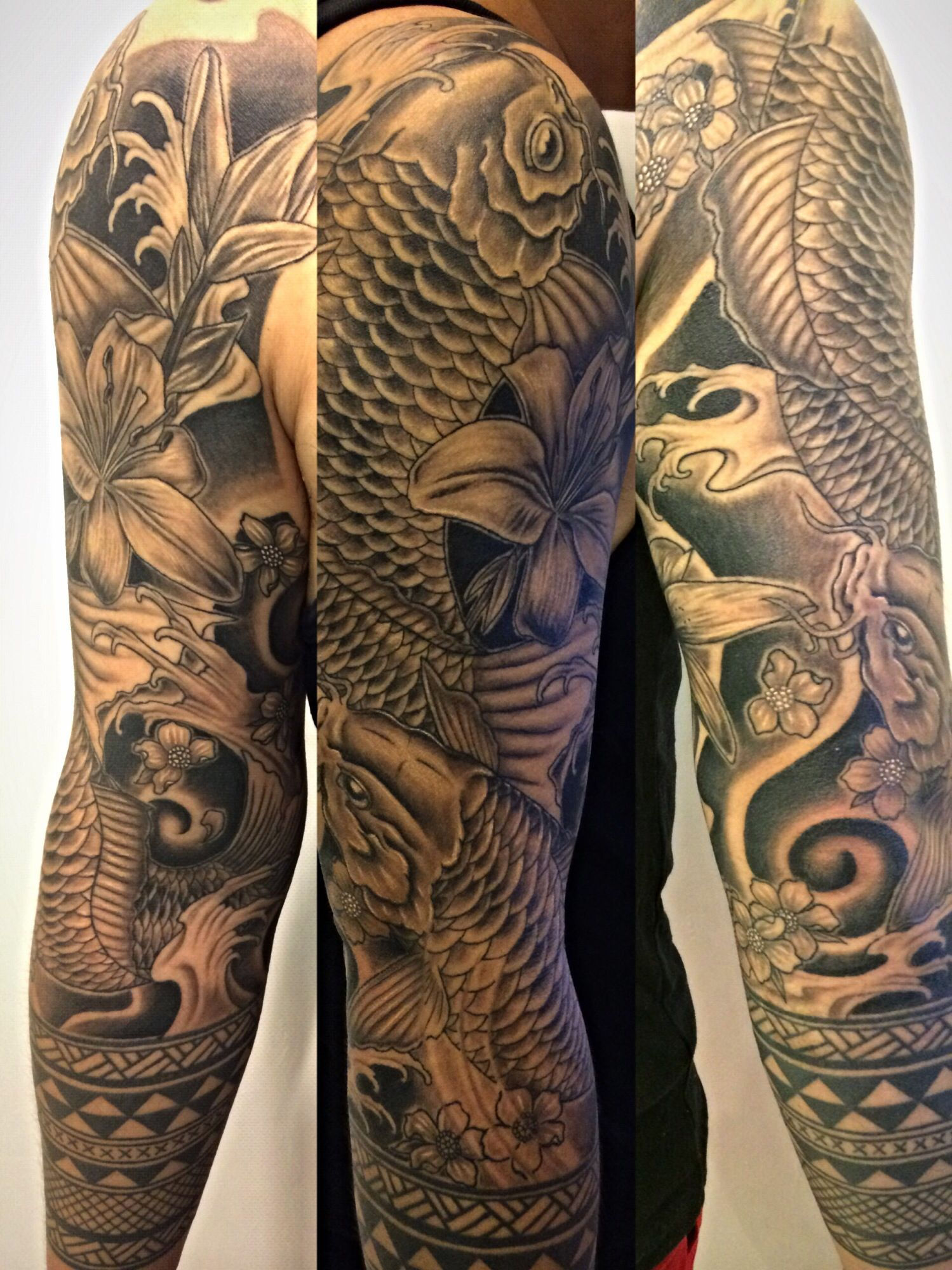 Wallpaper #4177e Half Sleeve Koi Fish Tattoo Chronic Ink