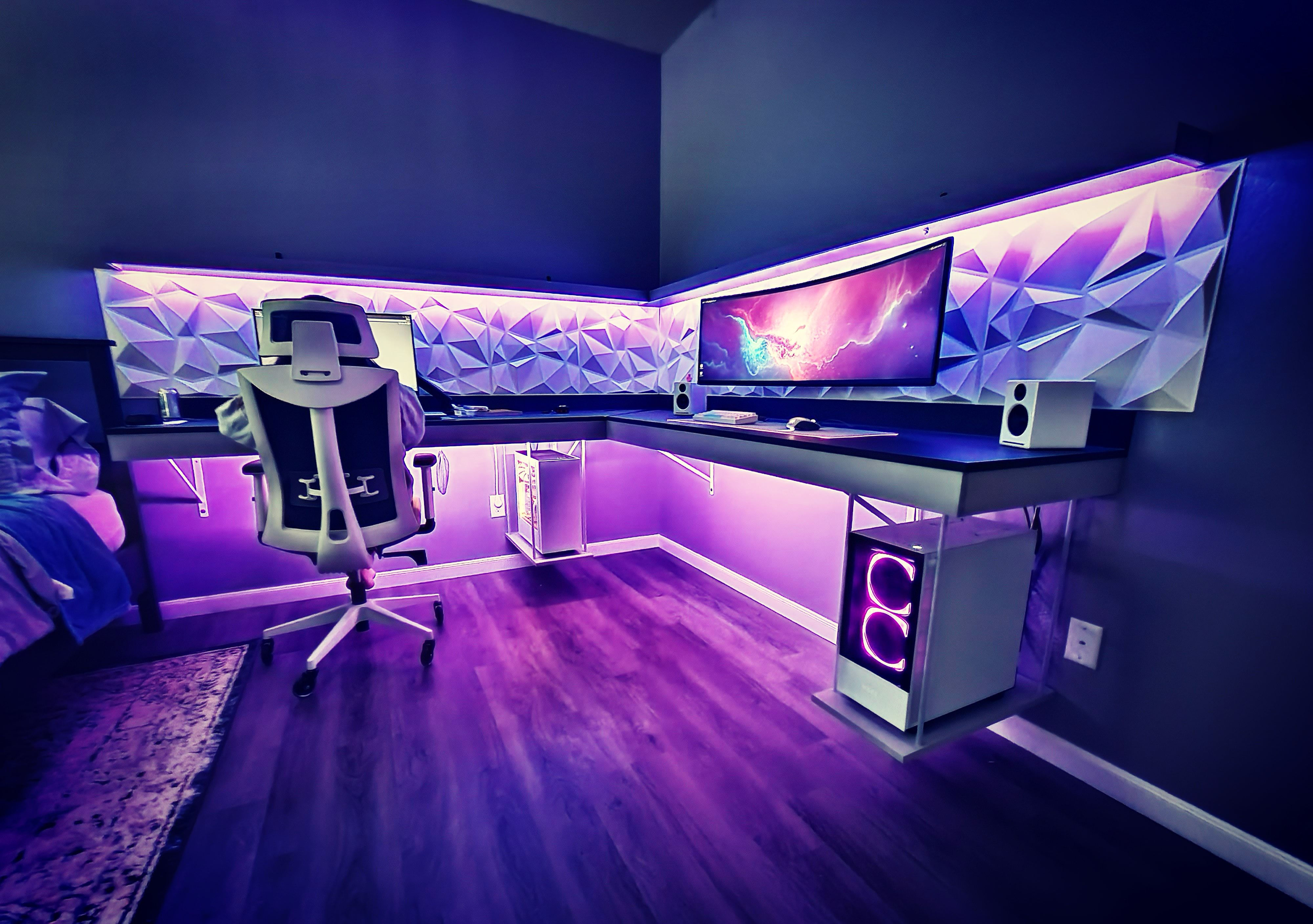 Wallpaper #Lh07LJMBlOZrFDOkAMrZ30 Just Finished Our New Setup Needed More Desk Real Estate Small Game