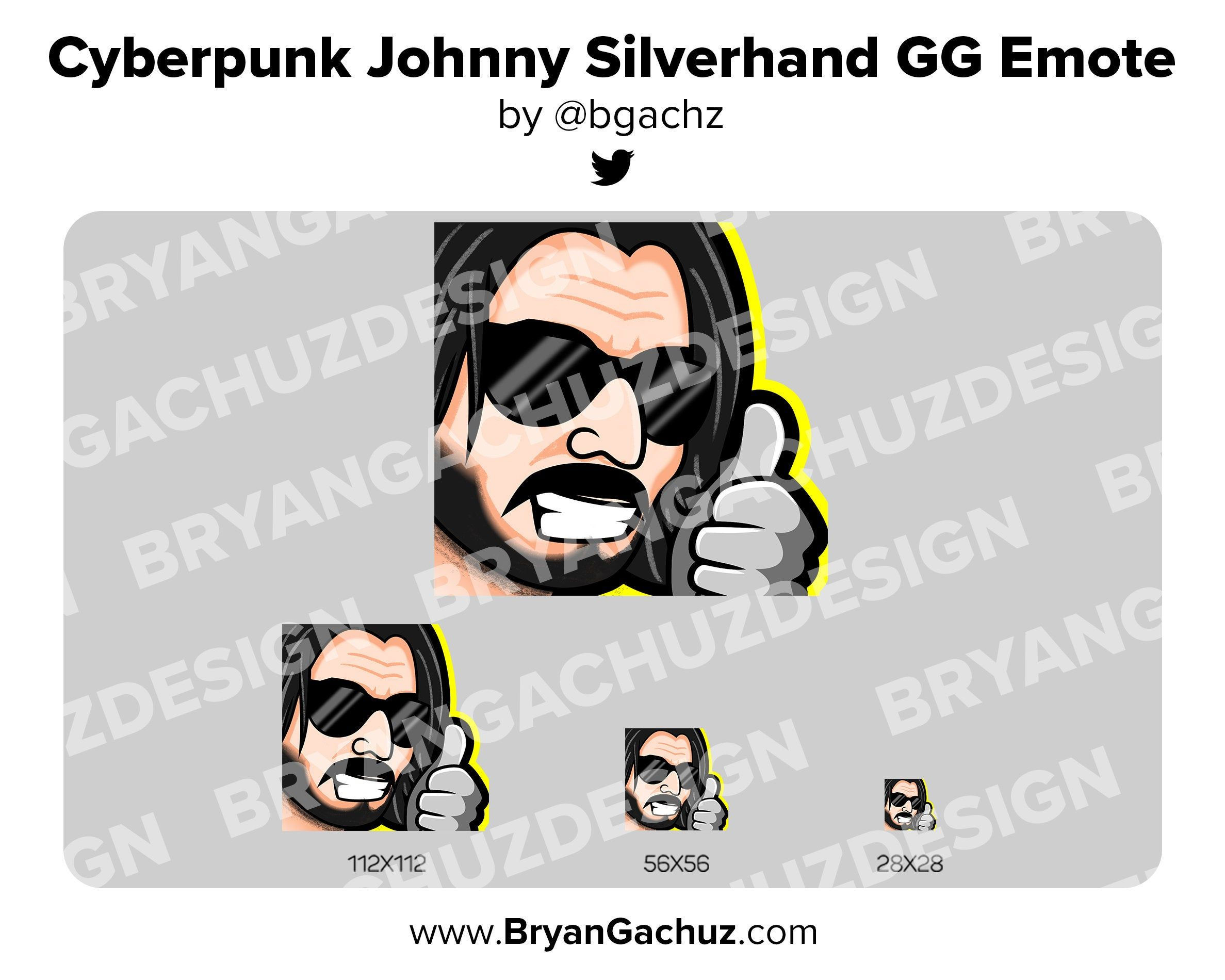 Wallpaper #bQN7ZJMBpyOg8YnE99dE6 Cyberpunk Keanu Johnny Silverhand Gg Emote for Twitch Discord or