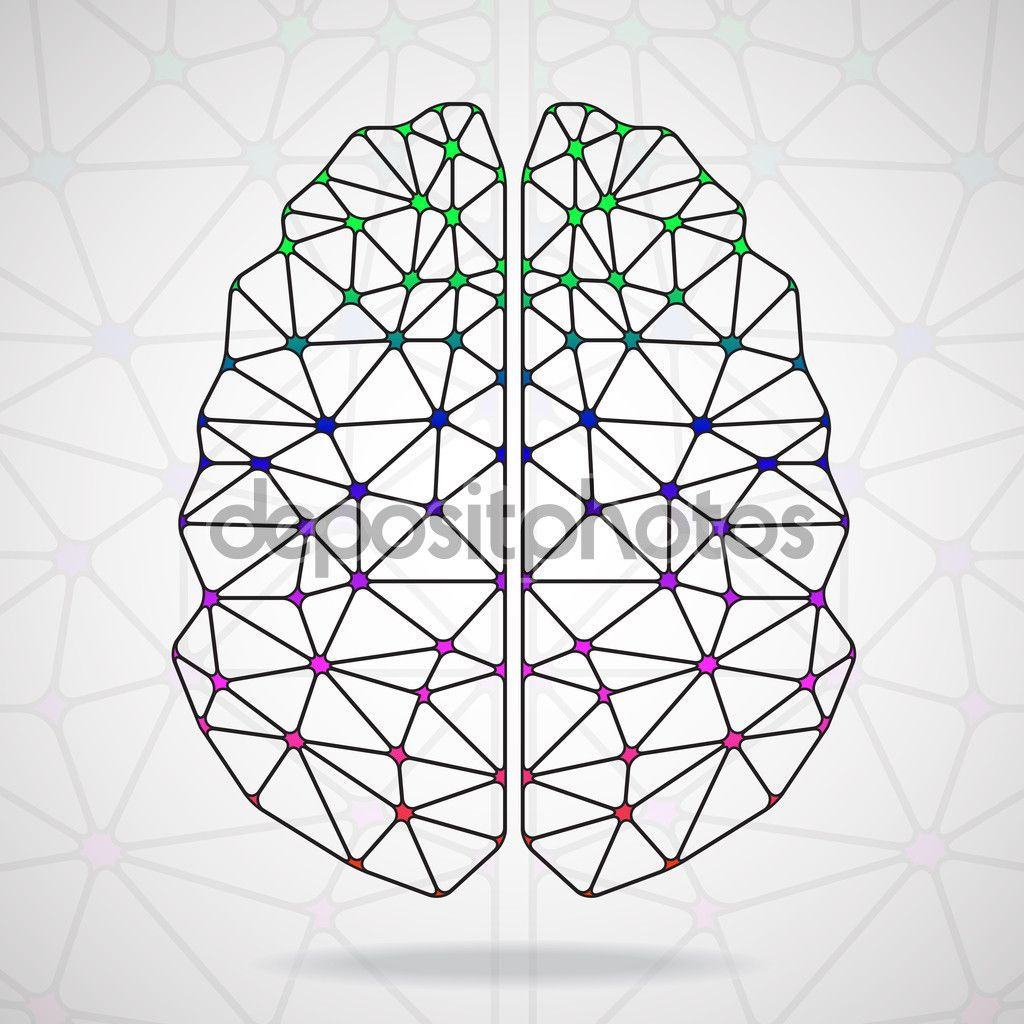 Wallpaper #WWdkEpMBSpphPi3-tvsO266 Abstract Geometric Brain Network Connections Vector Illustration Eps