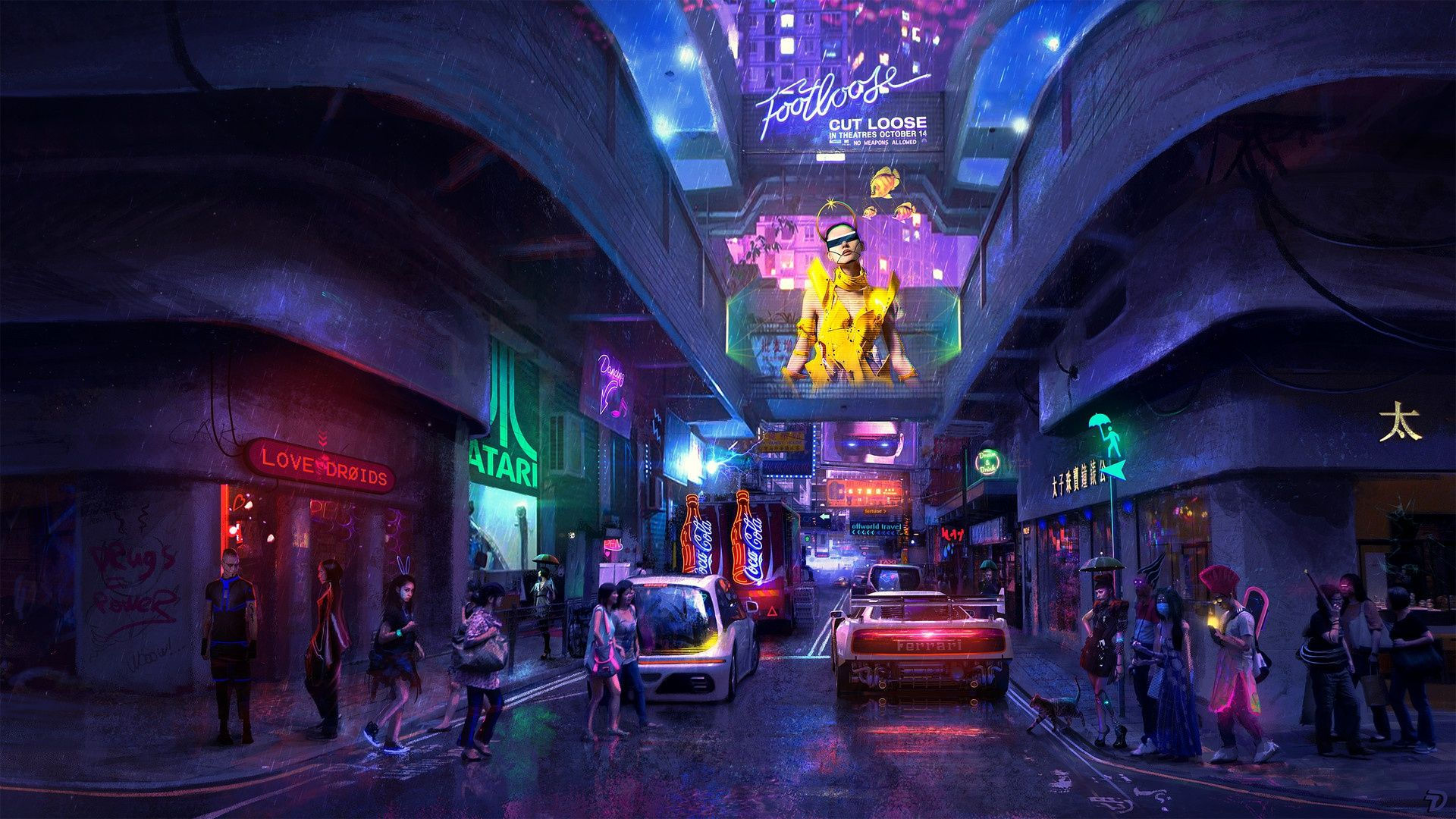 Wallpaper #anNIho4BFI5NbQksbB-v29 Cyberpunk City Futuristic City Cyberpunk 2077 Robot Wallpaper Neon
