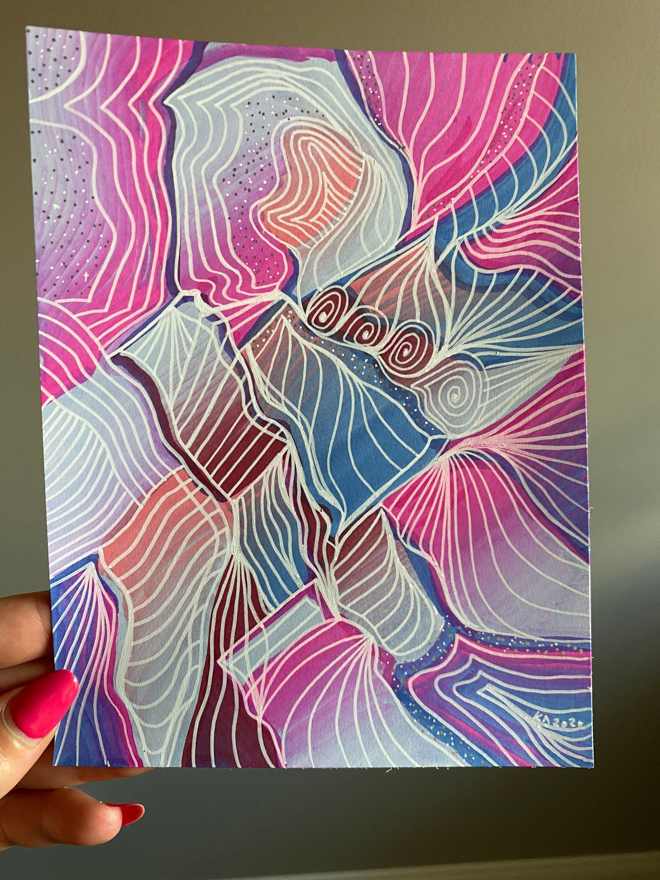 Wallpaper #Mpws4ZIBZHQxiYar27pq86 Line Art Design with Marker Abstract Unique Original Artwork