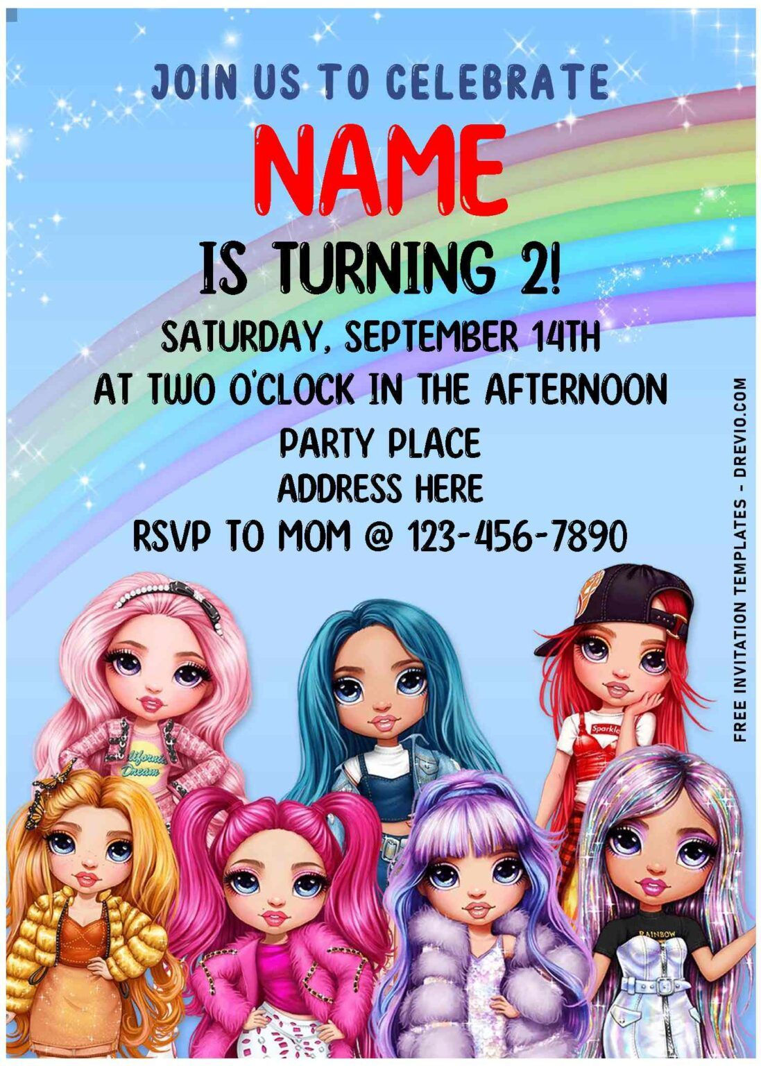 Wallpaper #nDEINpMB5zzyi_yYPFiv71 Birthday Party Invitations Free Rainbow Invitations Girls Birthday