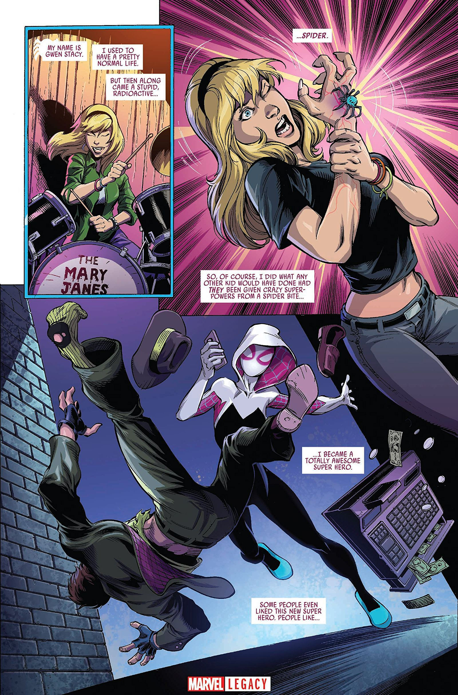 Wallpaper #x_SDOpMBKFX8bn3rH3iq23 Spider Gwen Marvel Legacy Primer Pages Spider Gwen Comics Marvel