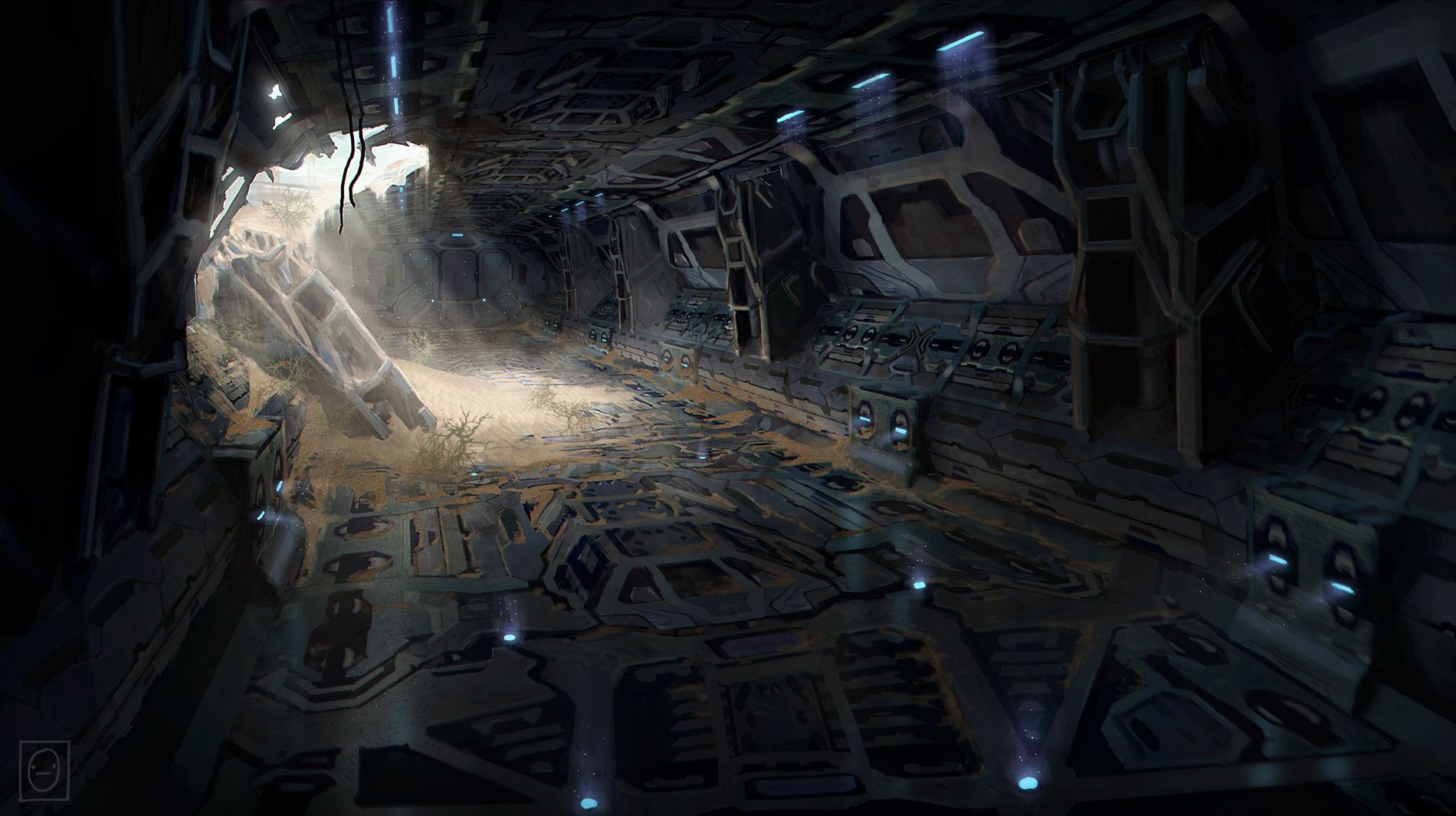 Wallpaper #8miAIJMBSpphPi3-mS3Z367 Collapsed Corridor Ken Fairclough Concept Art Concept Art Digital