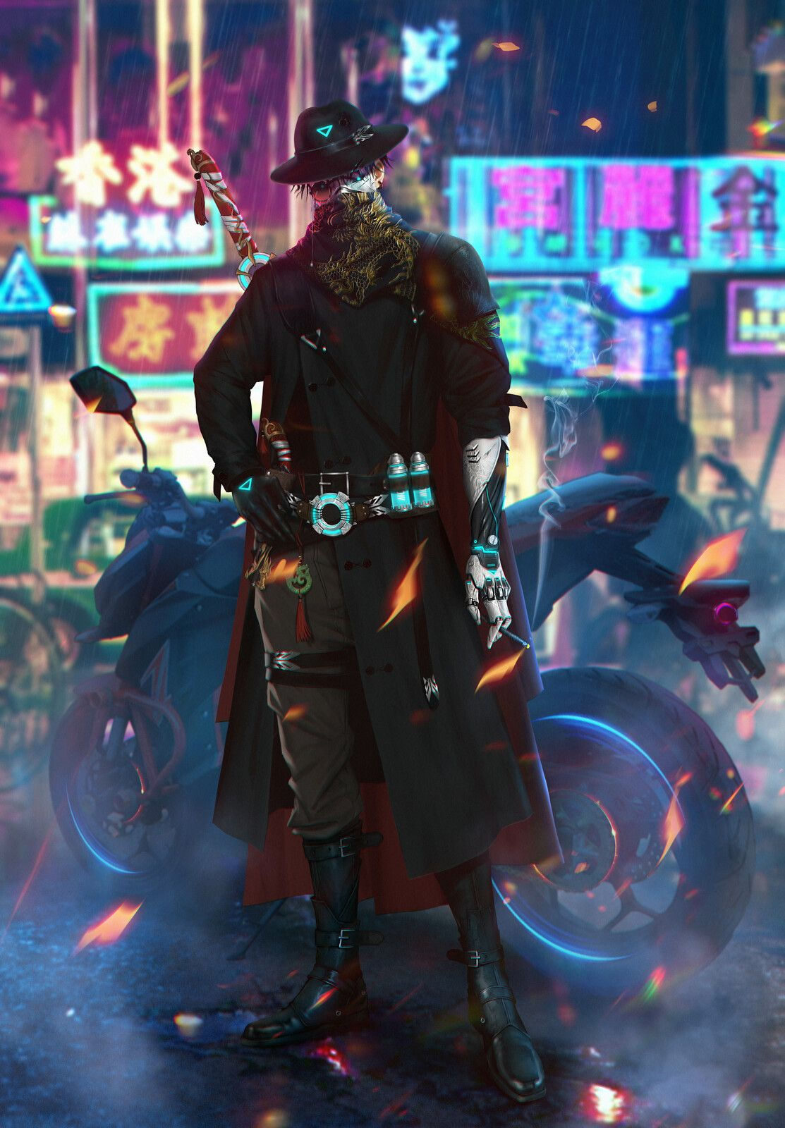 Wallpaper #bX2i844Bnwiau_P6NQ1R52 Cyberpunk Cowboy Cyberpunk Character Art Sci Fi Character Art Sci Fi