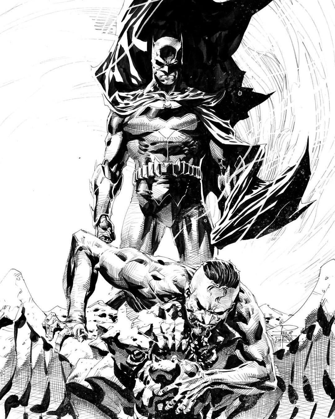 Wallpaper #XLxwO5MBMDFIMcjNxH-H175 Batman vs Joker by Phillip Tan Batman Joker Gotham DC Comics