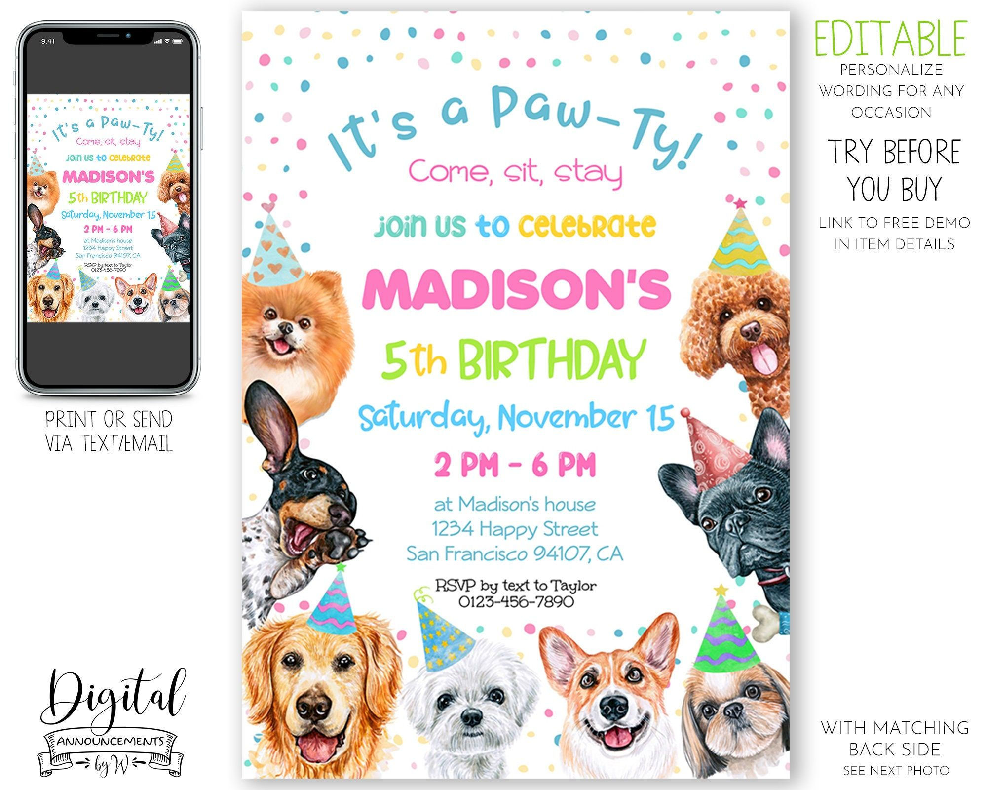 Wallpaper #9afa6 11th Birthday Invitation Templates