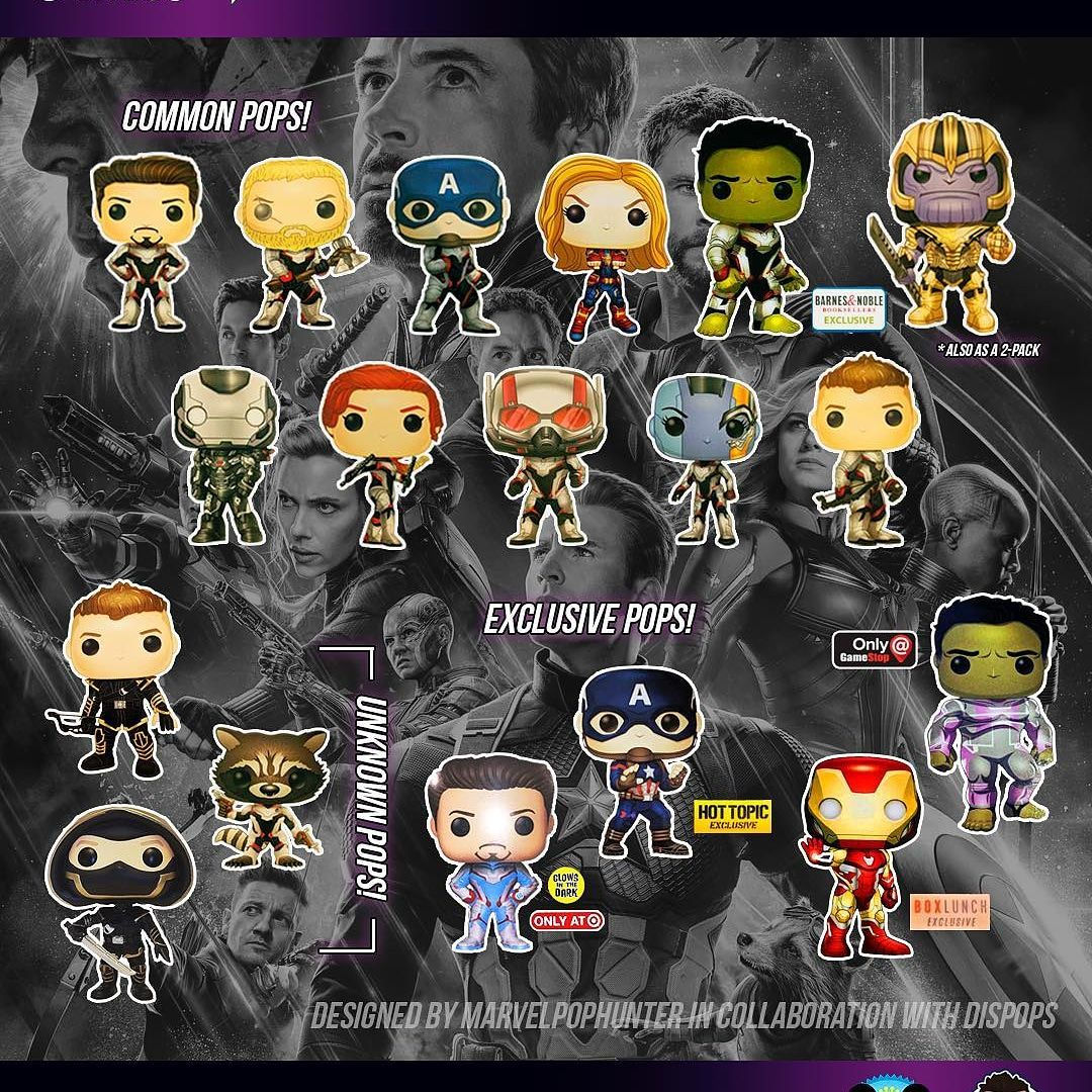 Wallpaper #1qVvOJMBVBiSkHCapo06292 All Avengers Endgame Funko Pops Marvel Fumetti