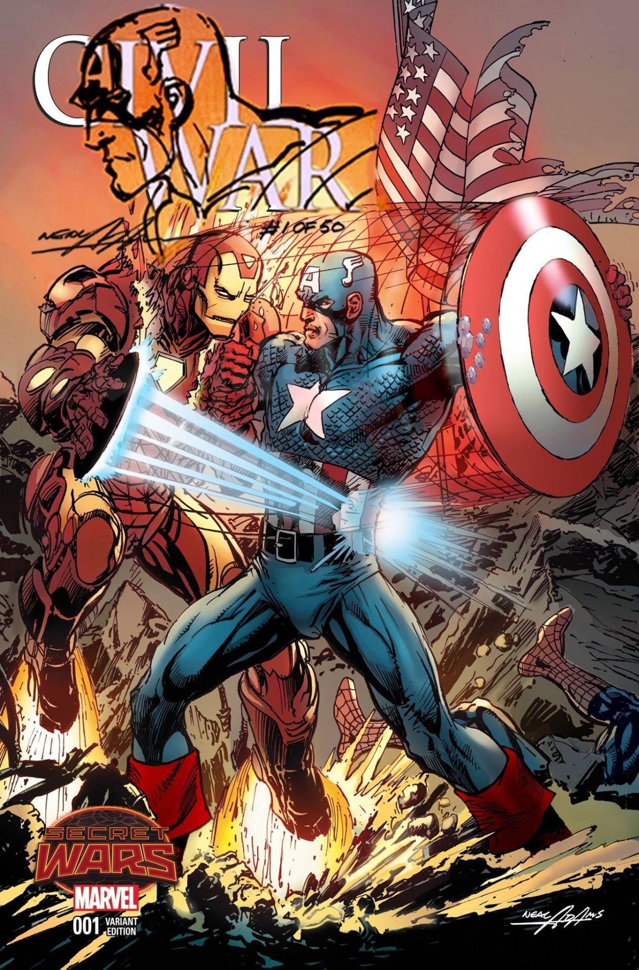 Wallpaper #xzEUNpMB5zzyi_yYV1iX104 Captain America vs Iron Man by Neal Adams Iron Man vs Captain