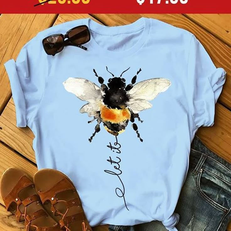 Wallpaper #_bix25IBJvJKYCmEN_fQ536 Let It Bee T Shirt Blue in 2024 Upcycle Kleding Textielverf Kleding Diy
