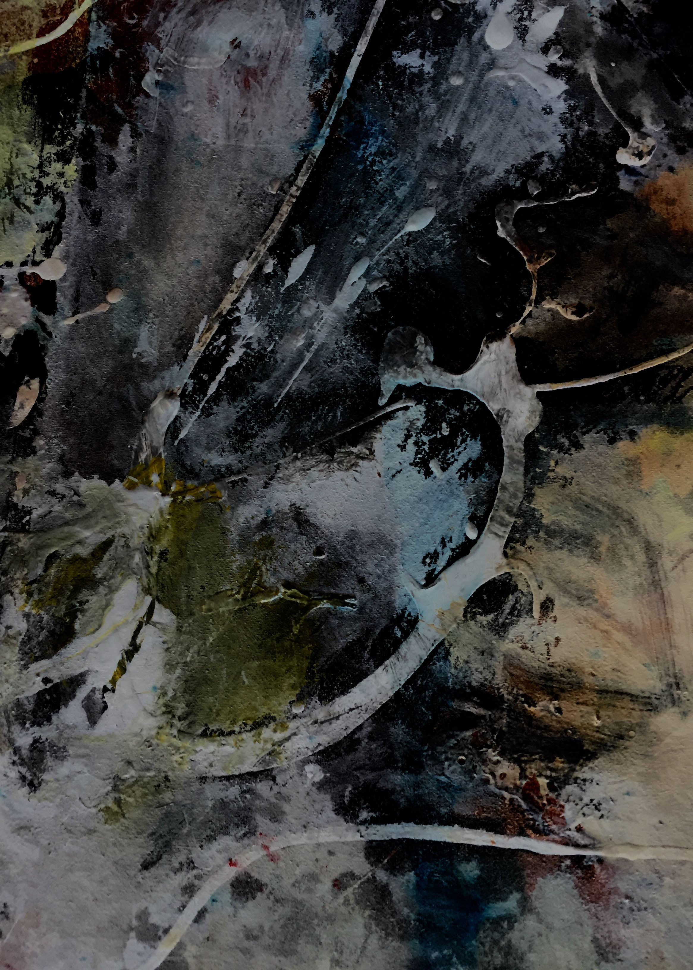 Wallpaper #ER0bLZMBlOZrFDOklM-g52 Abstract Painting by Shirley Johnson Ink and Acrylic on Canvas