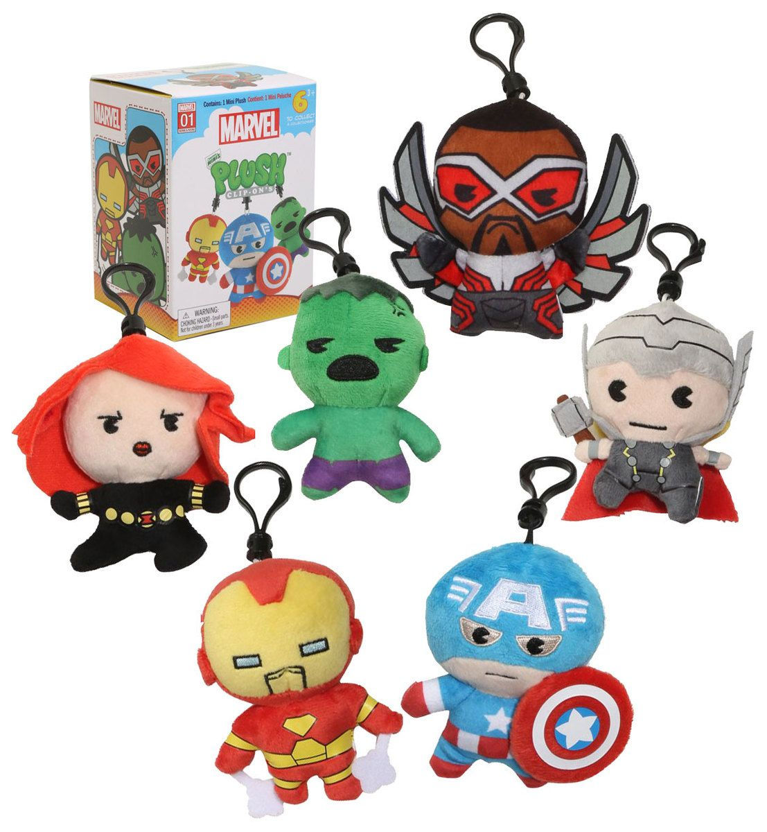 Wallpaper #azNBM5MBcgDP3FvJm6p129 Marvel Plush Clip Ons Mini Plush Blind Box 1 of 6 Characters New