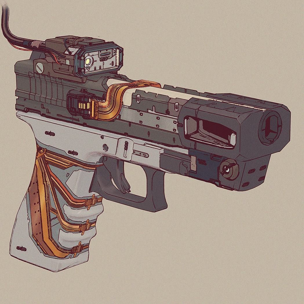 Wallpaper #Qmc2_5IBSpphPi3-FaJe322 Cyberpunk Heavy Weapons