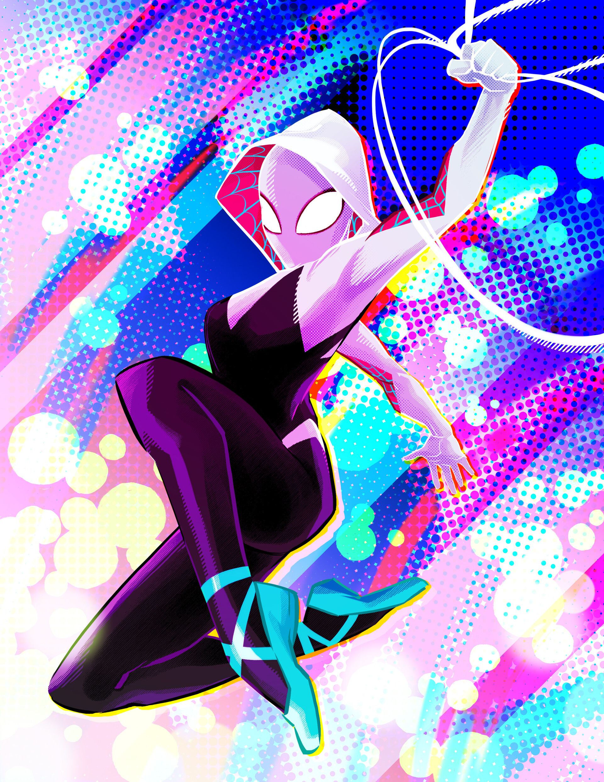 Wallpaper #xfSCOpMBKFX8bn3rw3gp230 Spiderman Spiderverse Spidergwen Pixel Art Avengers Superheroes My