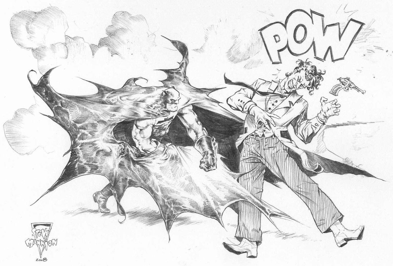 Wallpaper #fwAQ7I4BSdW8dNouCROb48 Batman Versus the Joker by Steve Mannion Batman vs Joker Joker Comic