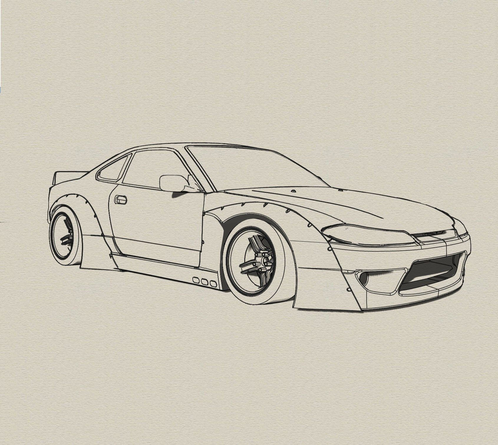 Wallpaper #jEAOMJMBJhL2WPbav7_7112 Rocketbunny S15 Car Drawings Car Design Sketch Cool Car Drawings