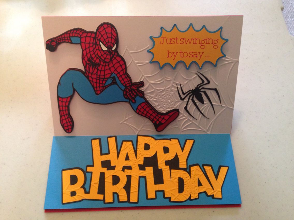 Wallpaper #LRlzOo8BtGB6xQ78LK0H31 Spiderman Birthday Card Made with Cricut Explore Birthday Card