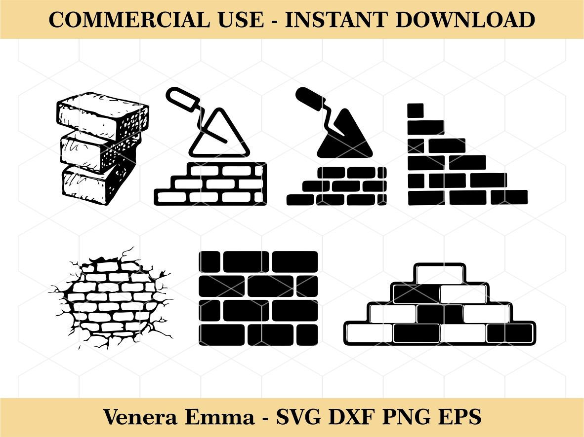 Wallpaper #UmdW6pIBSpphPi3-sUax233 Brick Wall Svg Bricks Pattern Clipart Cricut Vectorency Brick