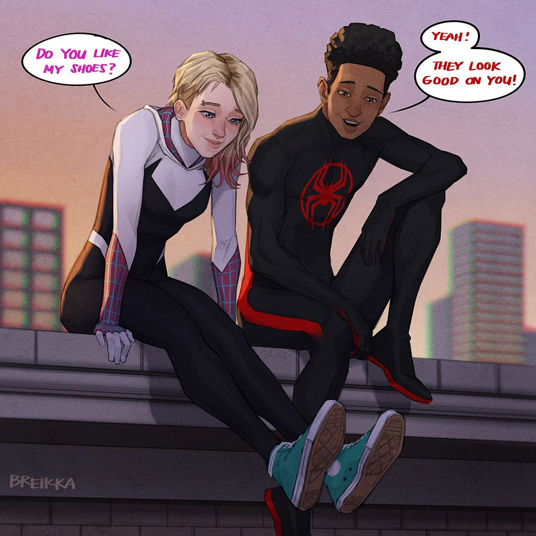 Wallpaper #x_SDOpMBKFX8bn3rH3iq76 Spiderman and Spider Gwen Spider Gwen Art Miles Spiderman Miles