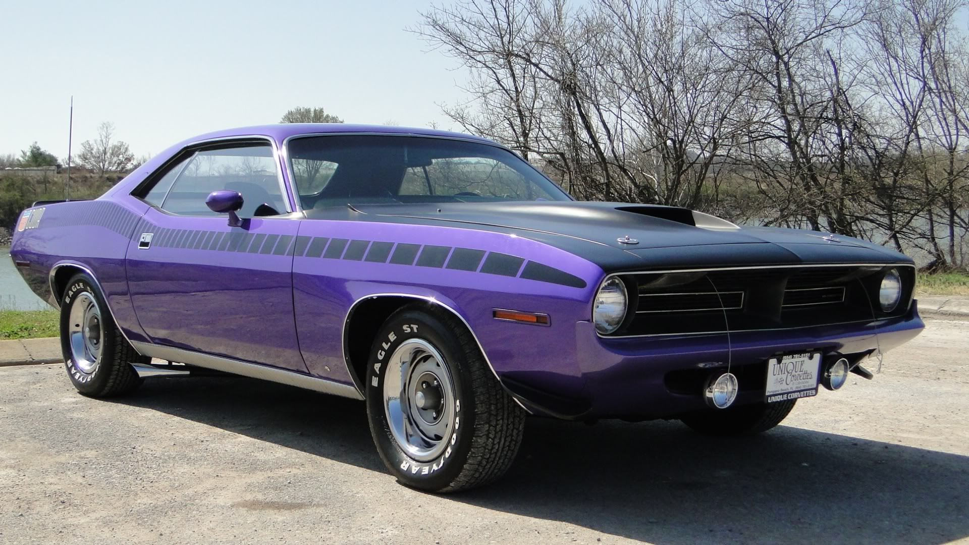Wallpaper #eWc3-ZIBSpphPi3-Oozs183 1970 Plum Crazy Purple Plymouth Aar Cuda Cuda Classic Cars Muscle