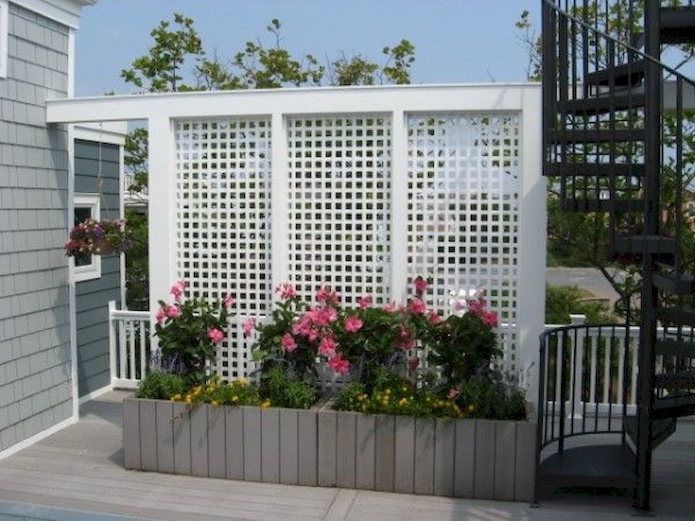 Wallpaper #21B61 20 Outdoor Privacy Screen with Planter Box