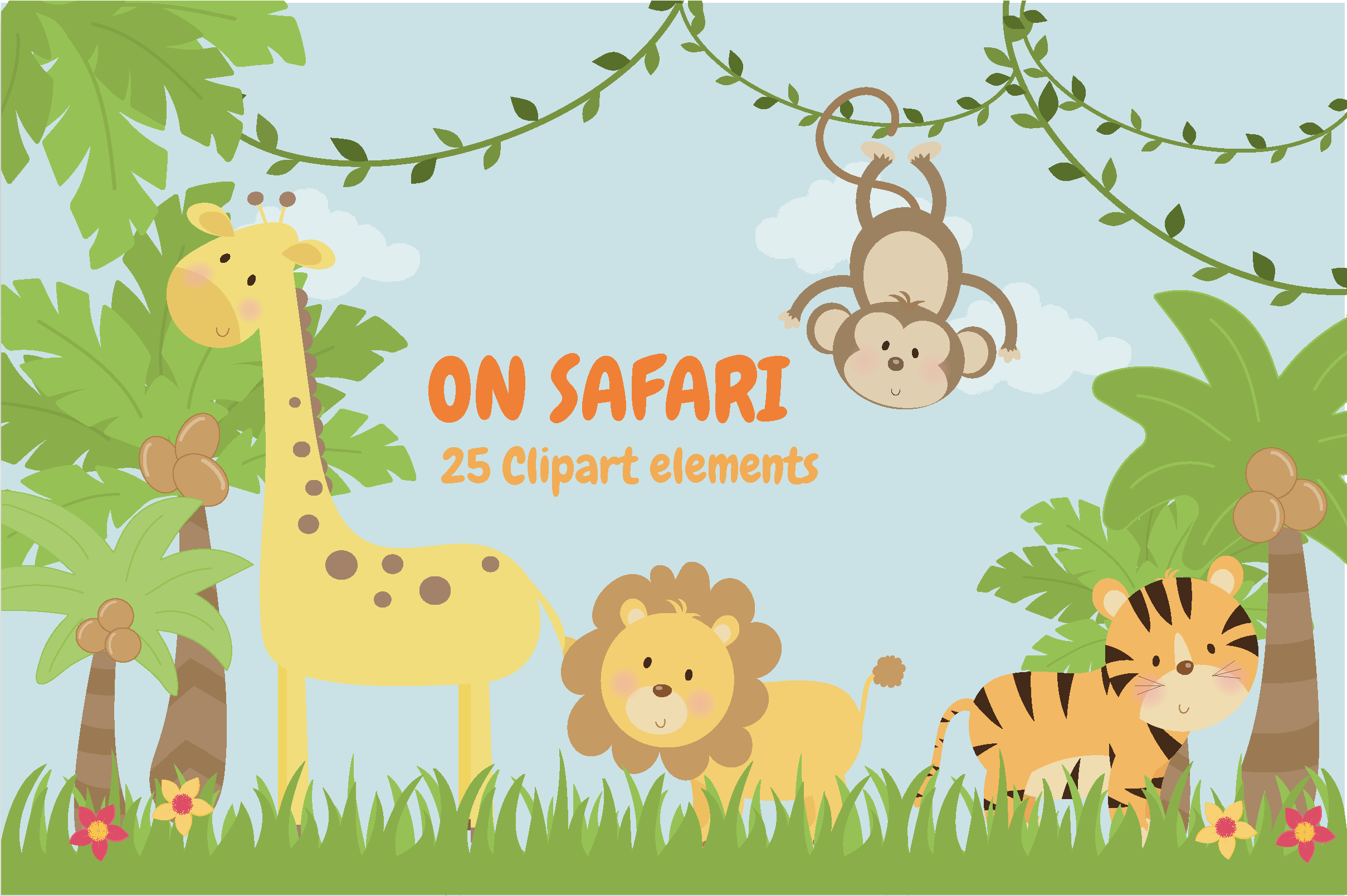 Wallpaper #03c4b Happy Jungle Safari Birthday Our Amhiraya Studio