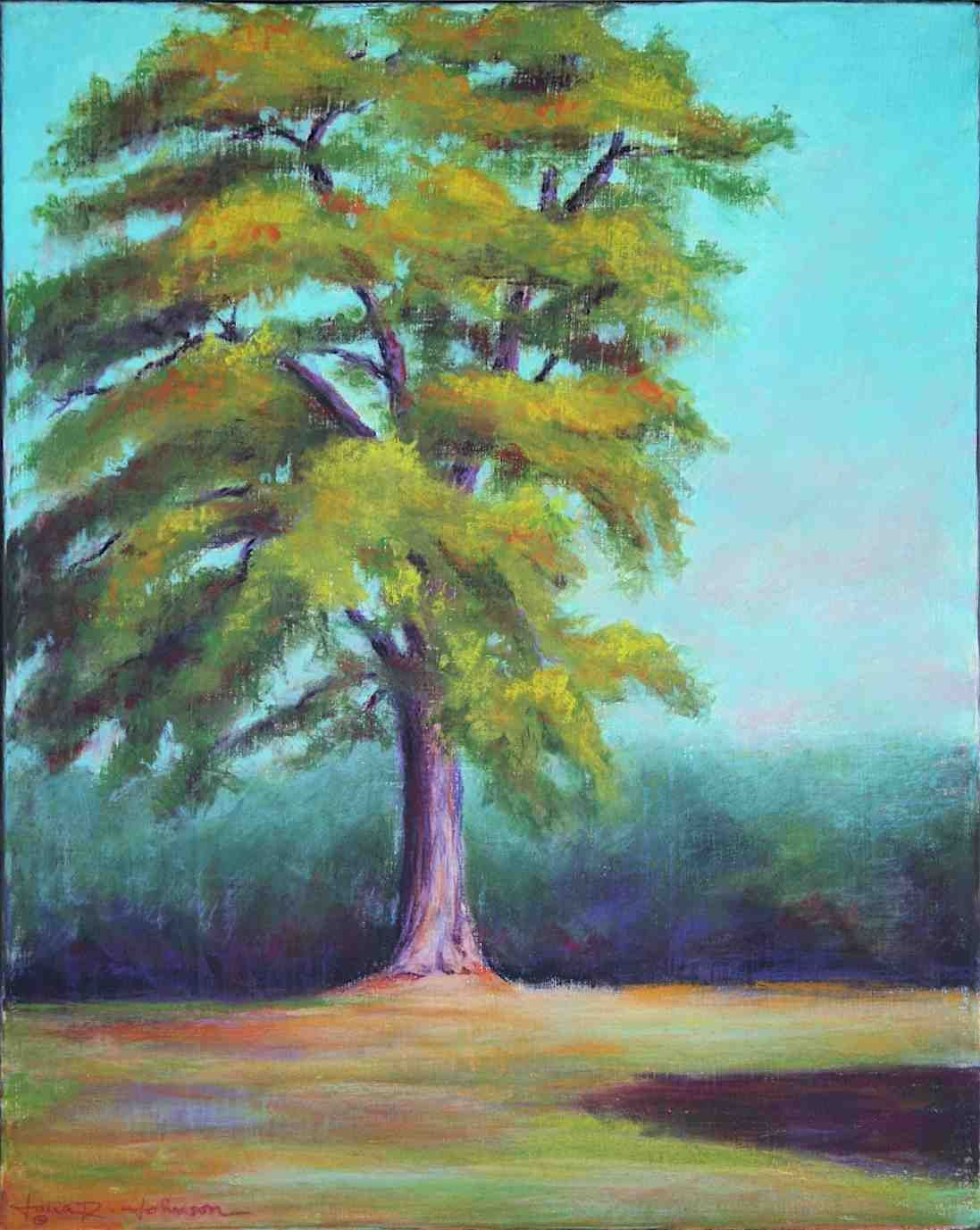 Wallpaper #18733 Pastel Painting Tree at Sunset Original Work Pastel Painting Etsy