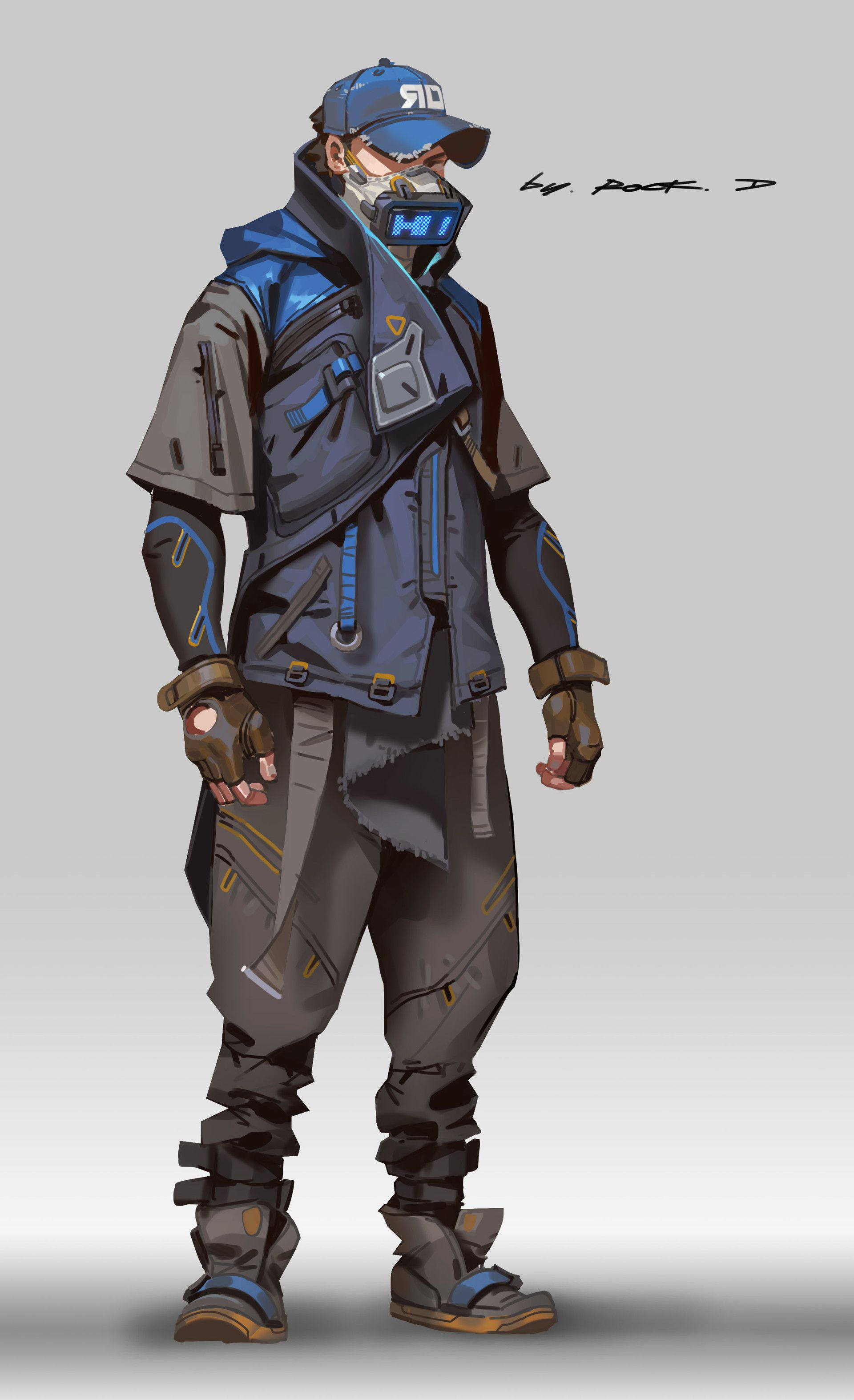 Wallpaper #-AAX644BSdW8dNouIhCr58 Artstation Cyberpunk Style Suit for Myself Rock D Male Character