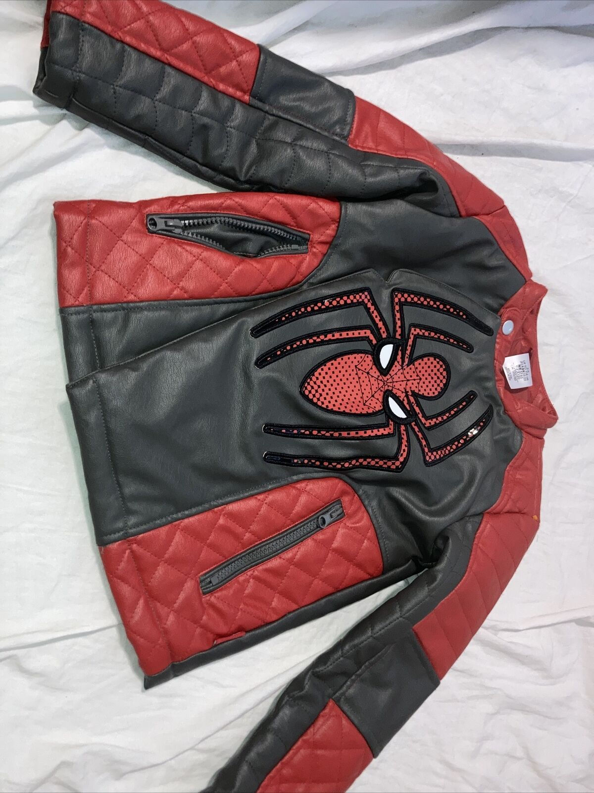 Wallpaper #MBVNNpMB-CQNECa2Lifj69 Disney Faux Leather Biker Jacket Spiderman Coat 5 6 Years Condition is