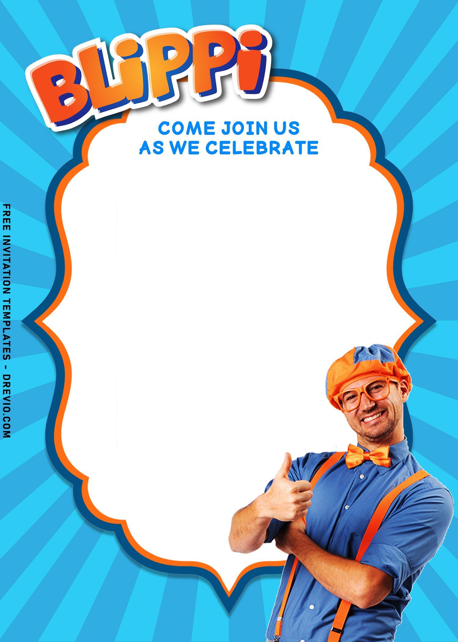 Wallpaper #nDEINpMB5zzyi_yYPFiv87 7 Cheerful Blippi Kids Birthday Party Invitation Templates Download