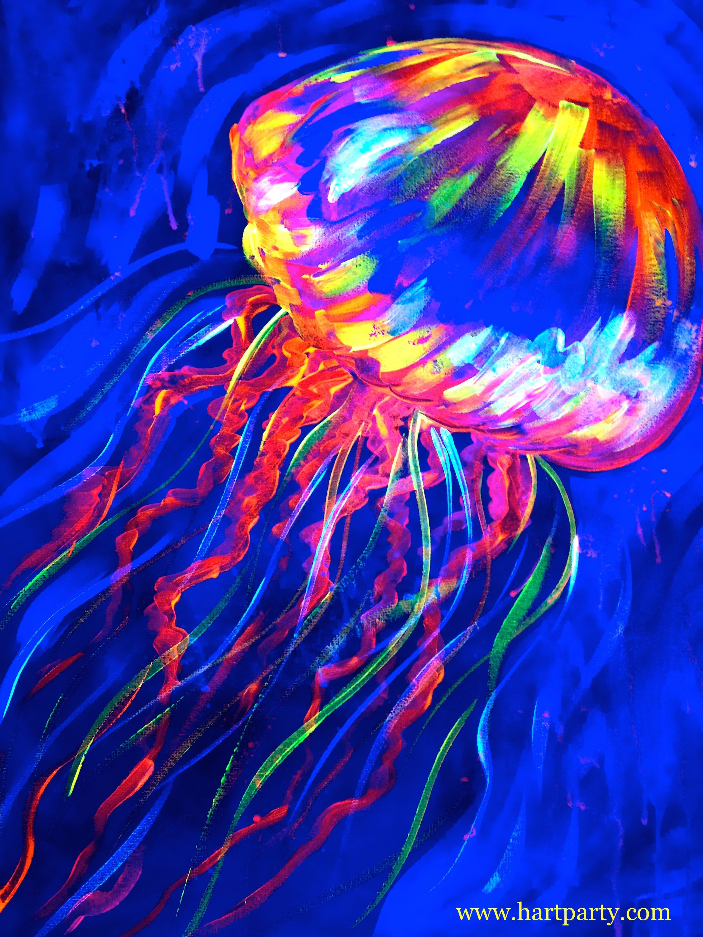 Wallpaper #W2g2IpMBSpphPi3-mTKk347 Glow Jelly on Hart Party with the Art Sherpa Blacklight Painting Party