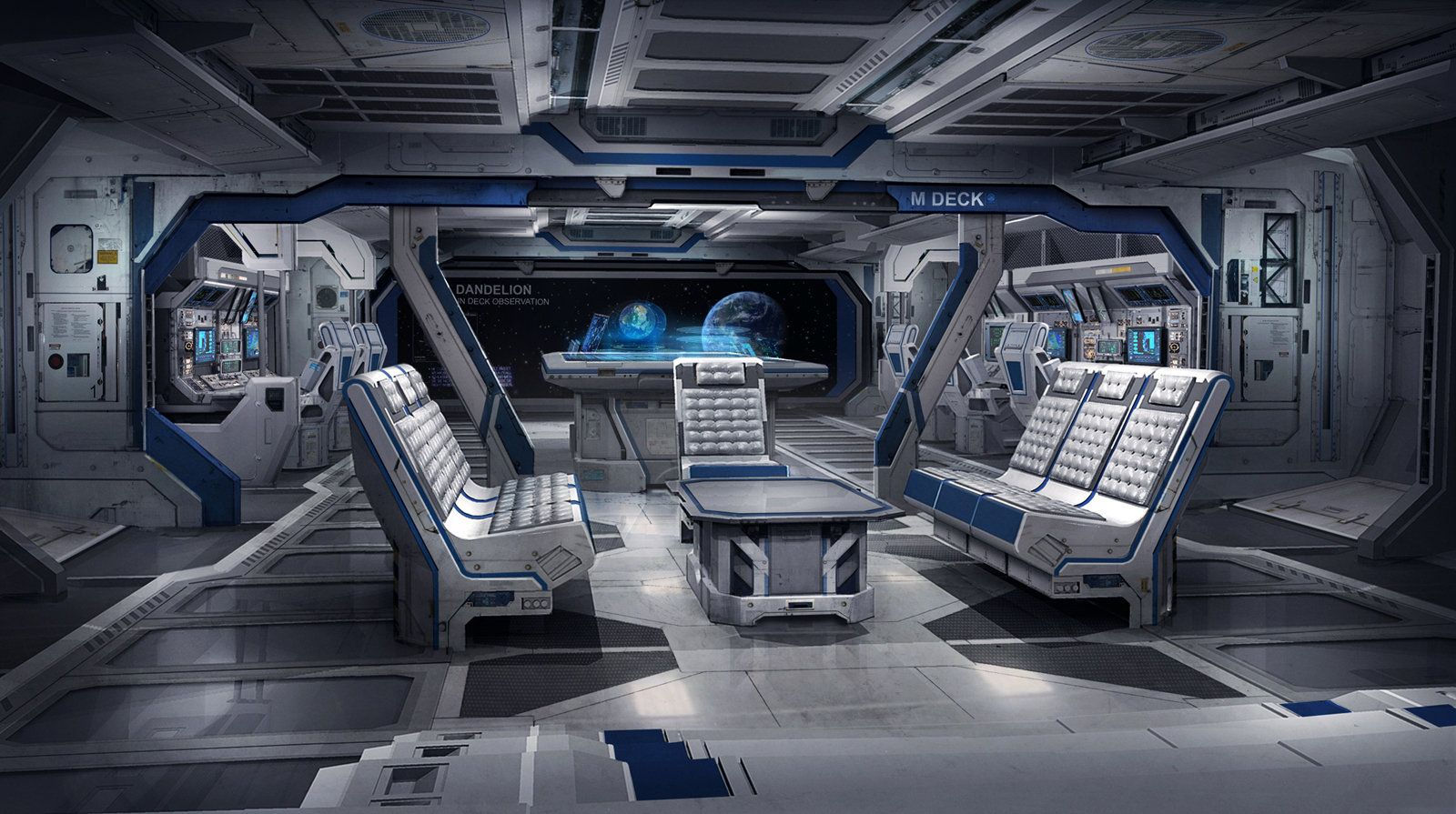 Wallpaper #rxmbHo8BtGB6xQ780nmM10 M Deck Sam Brown Spaceship Interior Sci Fi Scifi Interior