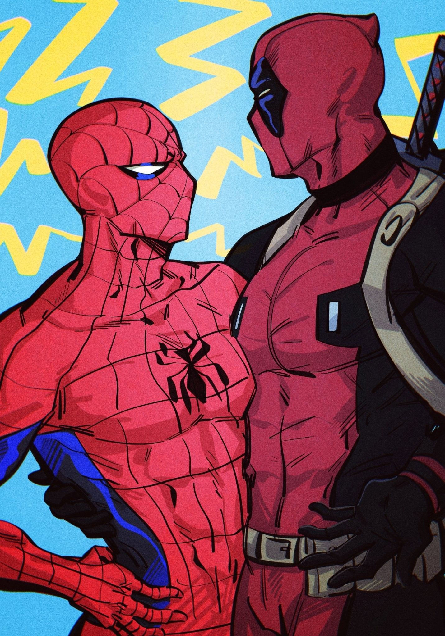 Wallpaper #7BGlM5MBXrlMTfB52Epu38 Pin on for the Love of Spideypool Spiderman Drawing Deadpool and