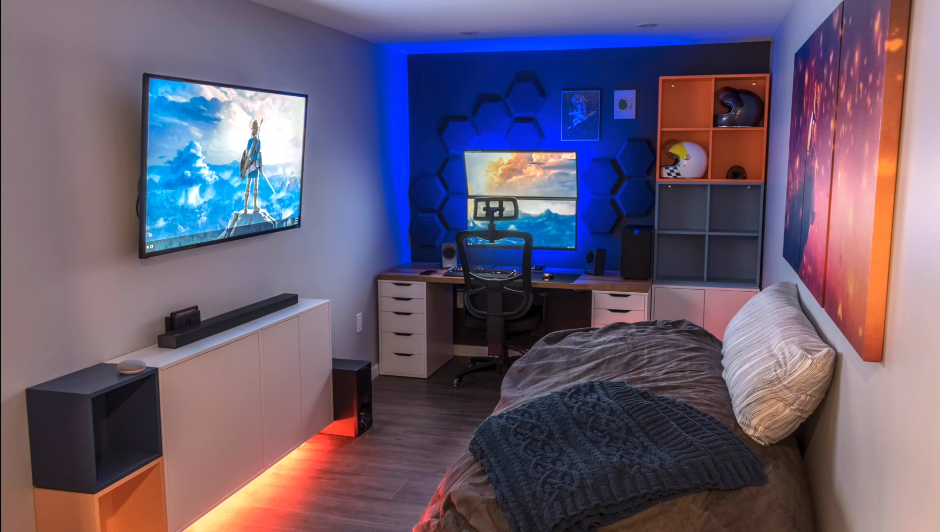 Wallpaper #Lh07LJMBlOZrFDOkAMrZ93 30 Cool Small Gaming Room Ideas Decoomo