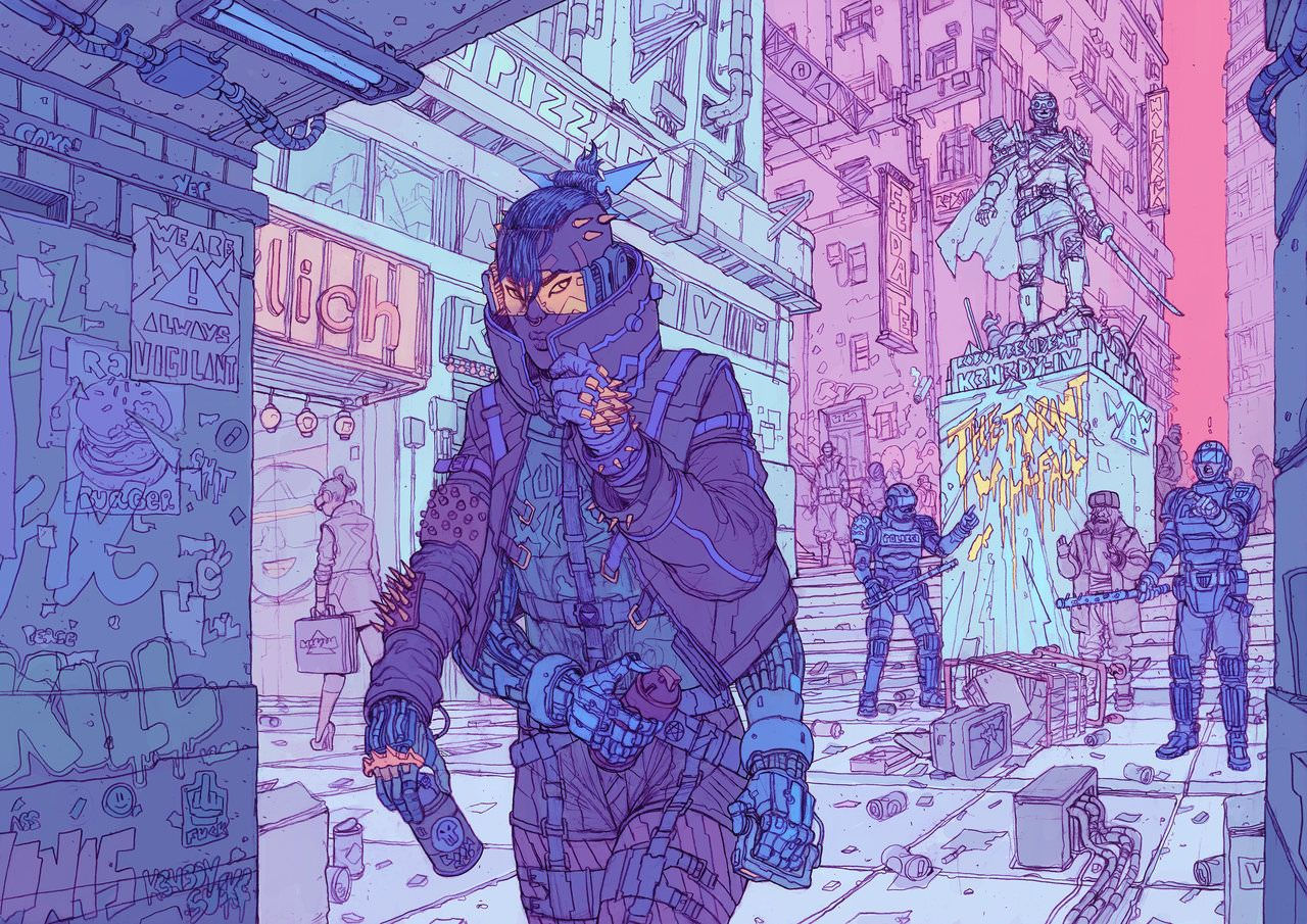 Wallpaper #X0UTlI4B7YBJg1BVJp-157 Downfall 2018 by Josan Gonzales Cyberpunk Cyberpunk 2077 Arte