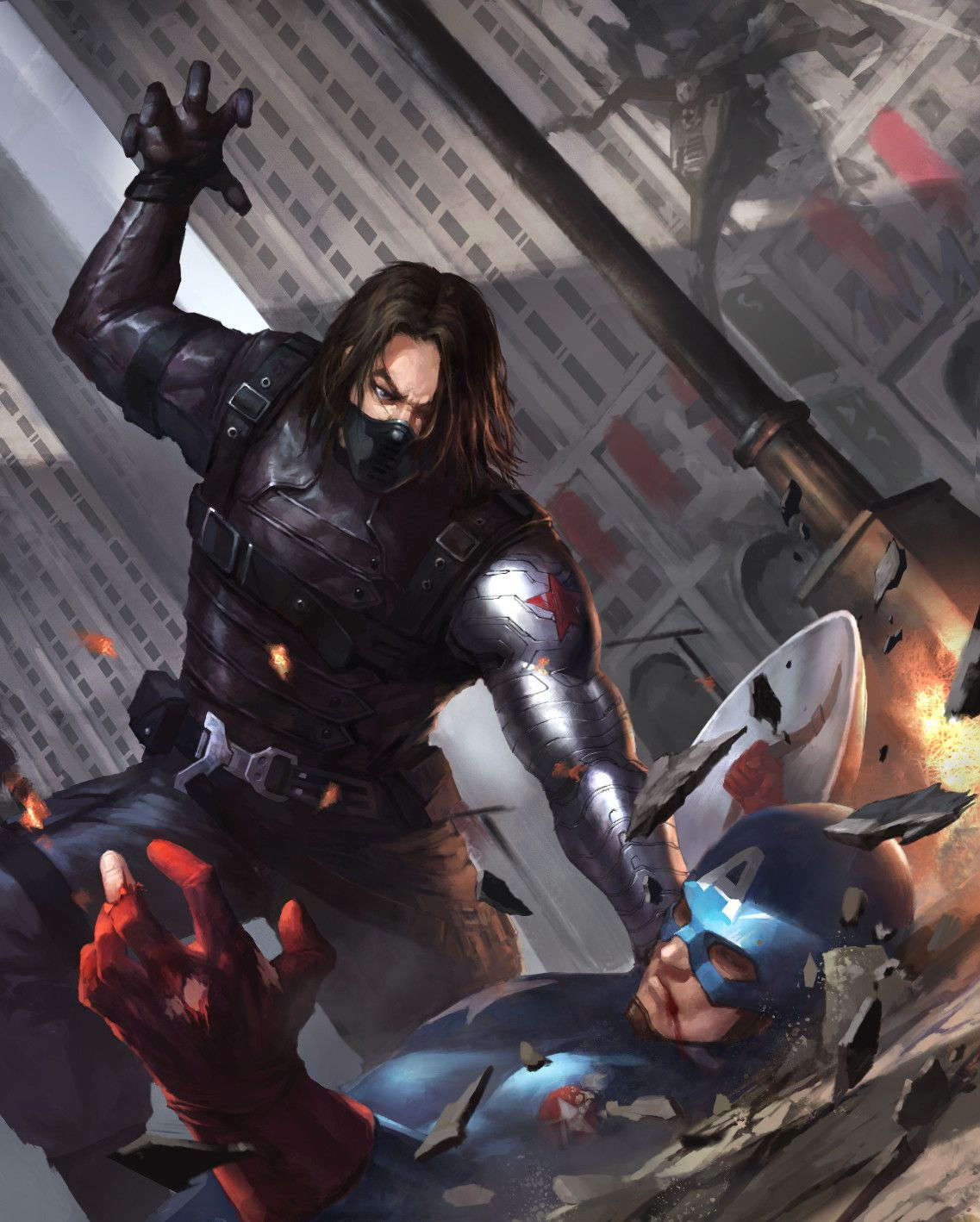 Wallpaper #GzHRNZMB5zzyi_yYiViU73 Winter Soldier Captain America Night Watchart on Artstation at Https